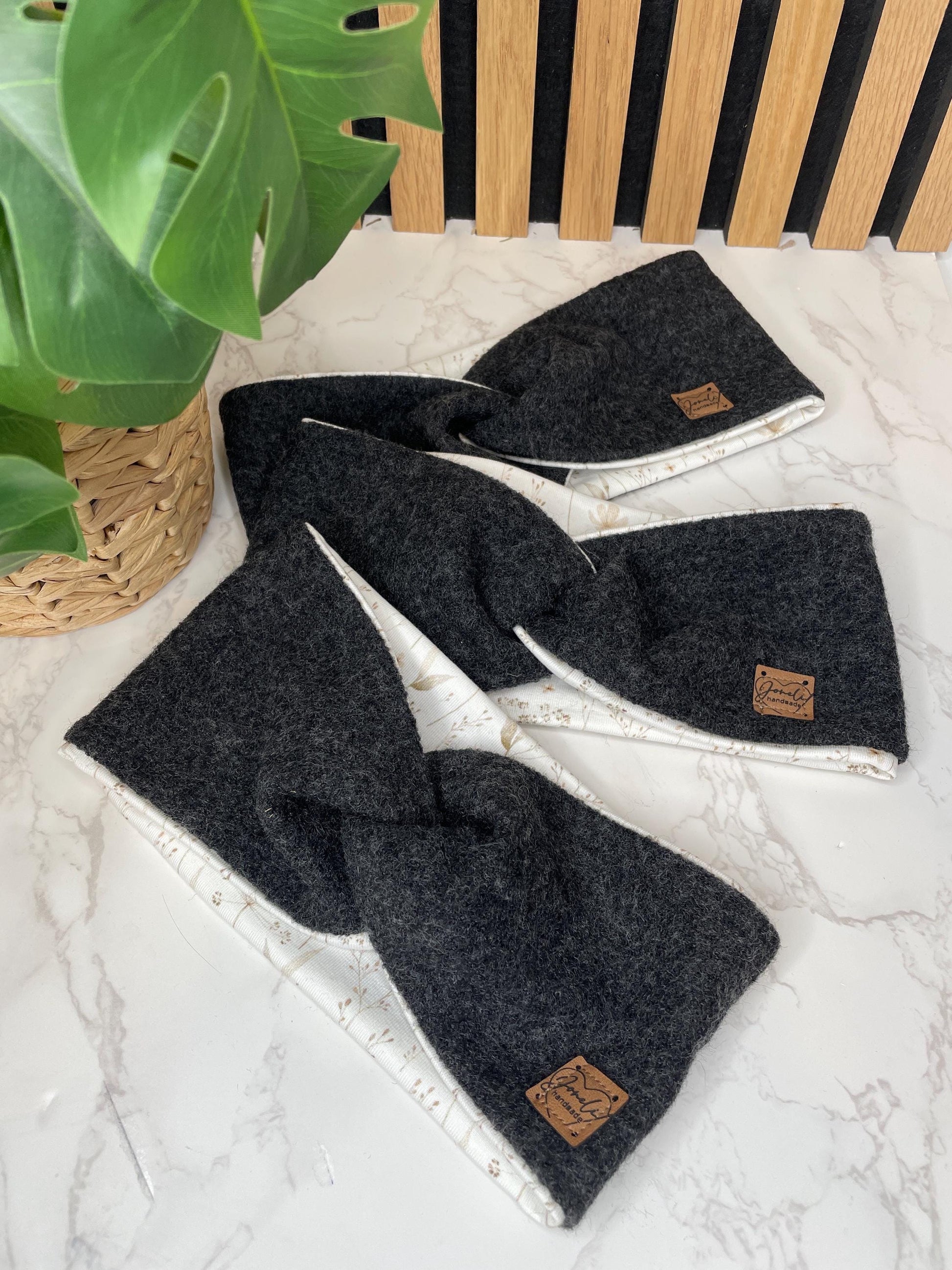 Warmes Merino Stirnband mit Knotendetail