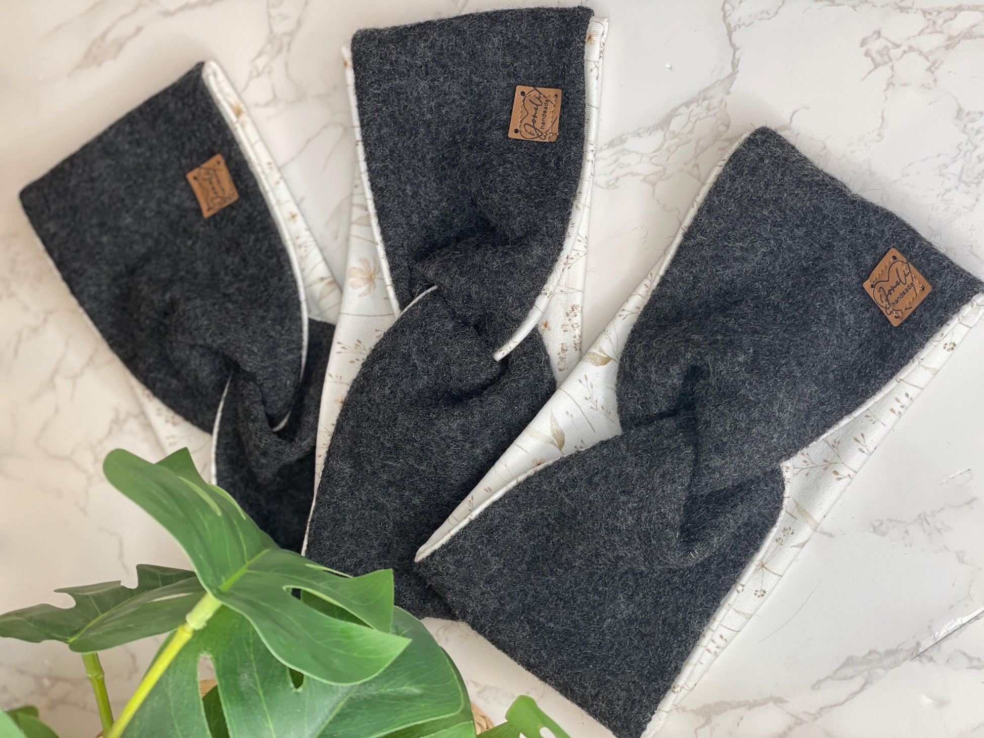 Warmes Merino Stirnband mit Knotendetail