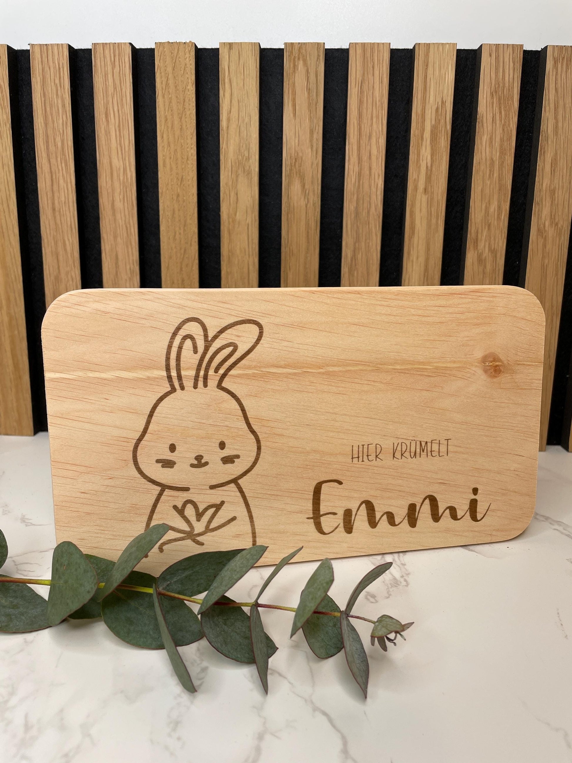 Personalisiertes Vesperbrett für Kinder mit Tiermotiven