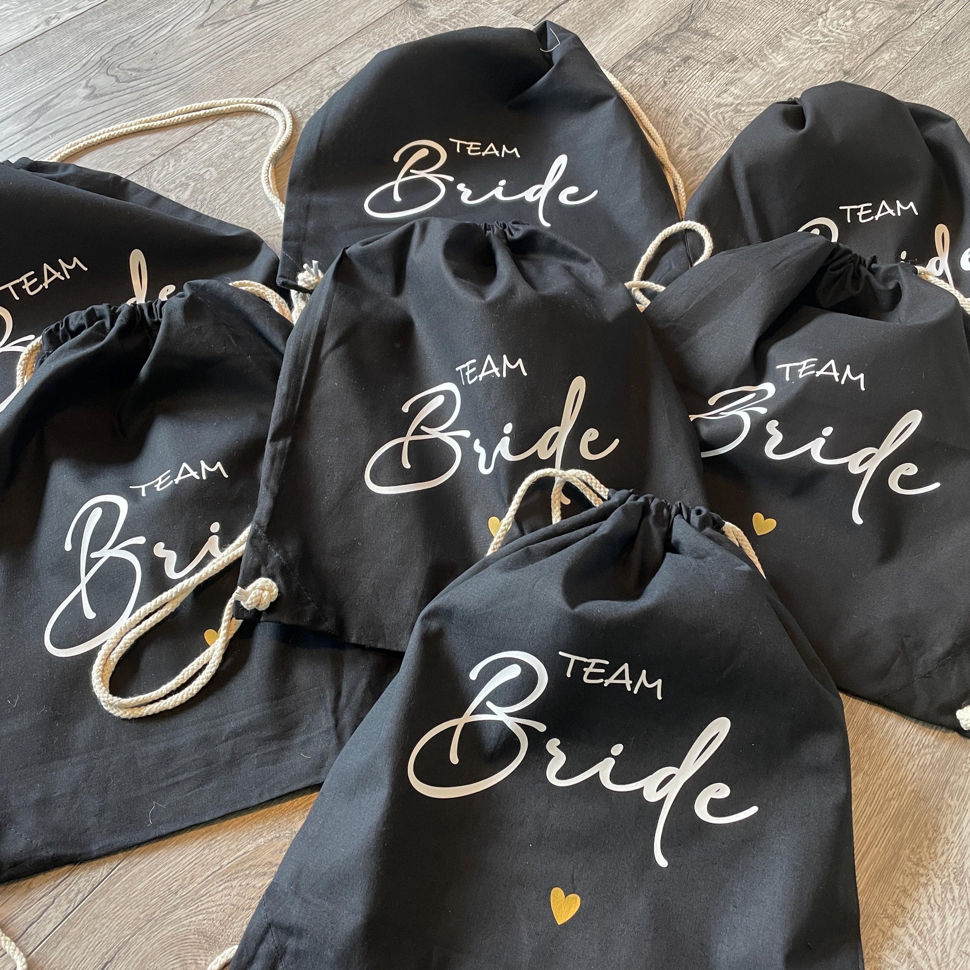 JGA Rucksack /Junggesellinnenabschied / Turnbeutel / Braut / Team Bride / verschiedene Designs - Mengenrabatt