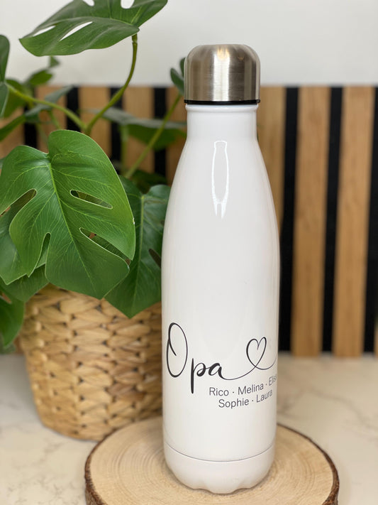 Thermosflasche / Trinkflasche Oma Opa Enkel oder personalisiert mit dem Namen , 500ml
