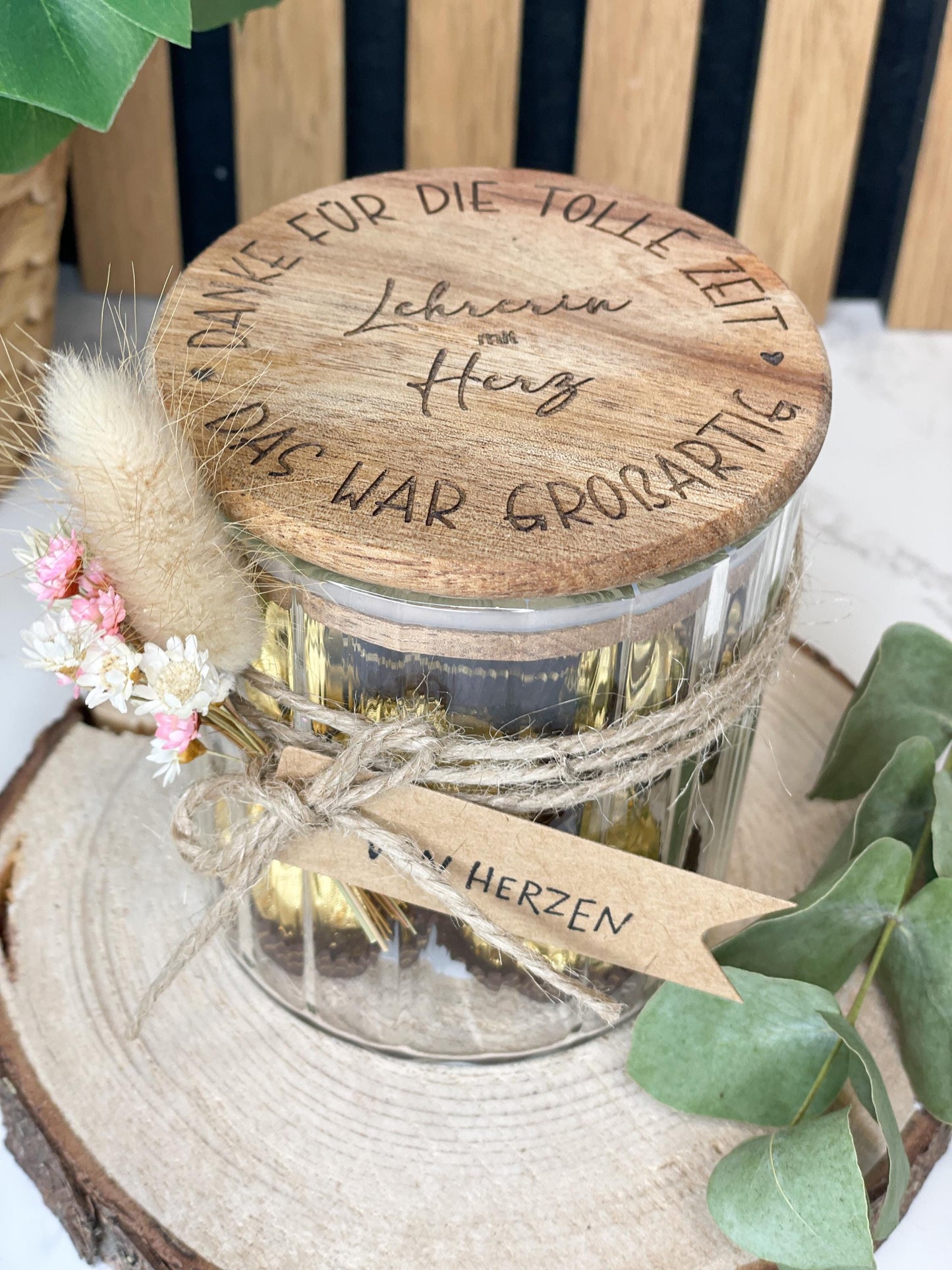 Lehrerin mit Herz, danke für die schöne Zeit/ Dankeschön vorratsglas, Abschiedsgeschenk Lehrerin