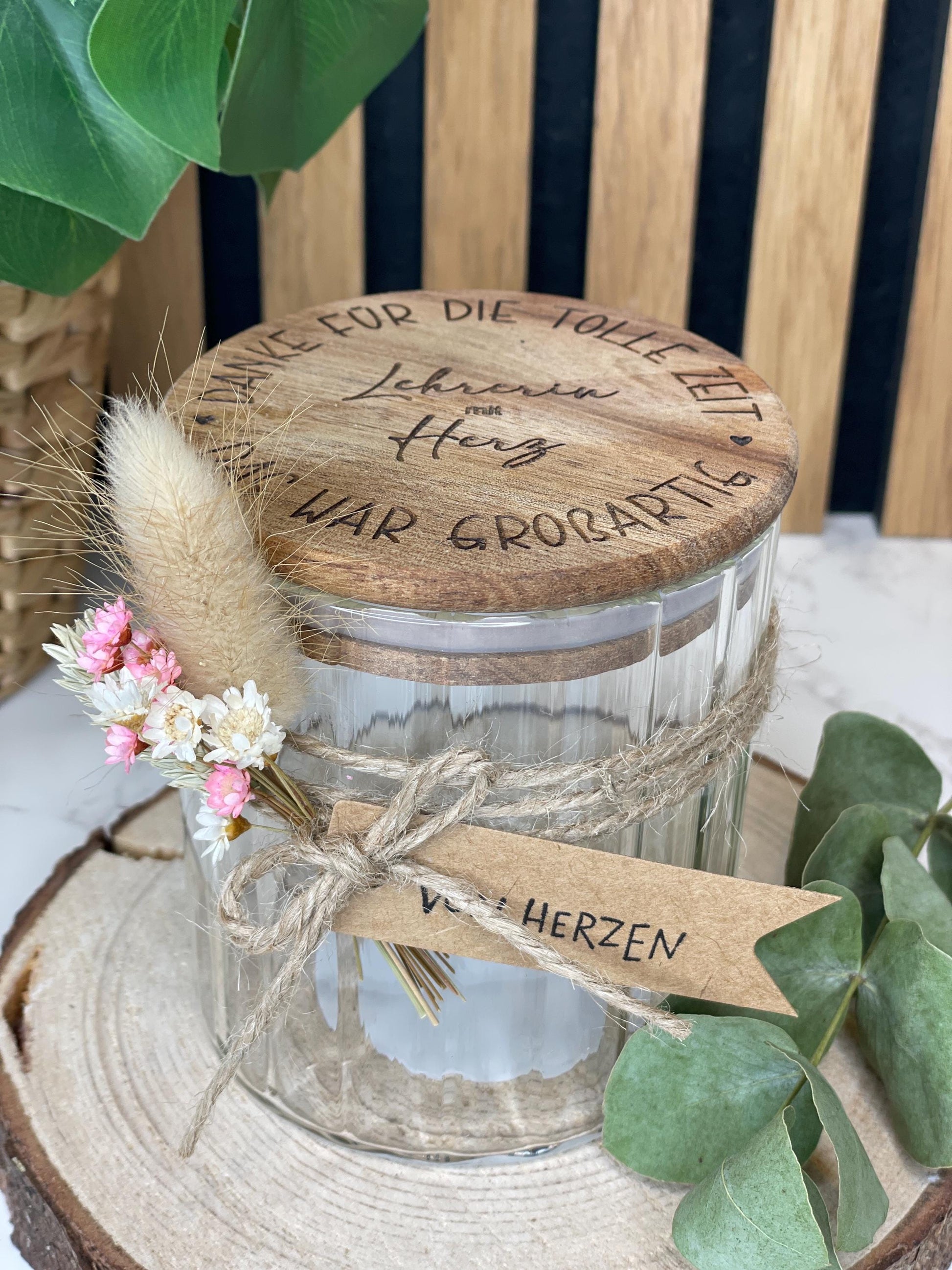 Lehrerin mit Herz, danke für die schöne Zeit/ Dankeschön vorratsglas, Abschiedsgeschenk Lehrerin