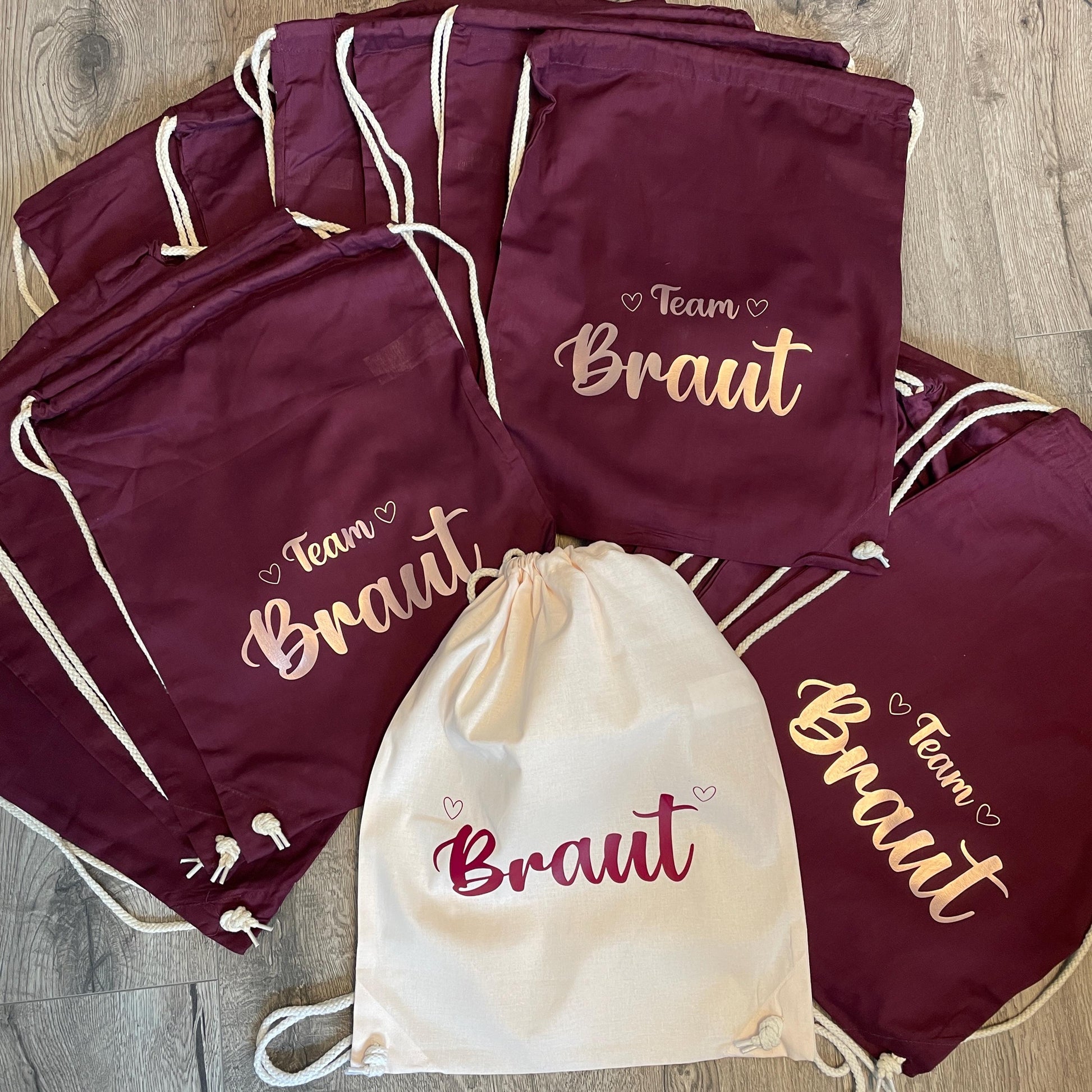Junggesellinnenabschied / JGA / Rucksack / Turnbeutel / Braut / Bride - Mengenrabatt