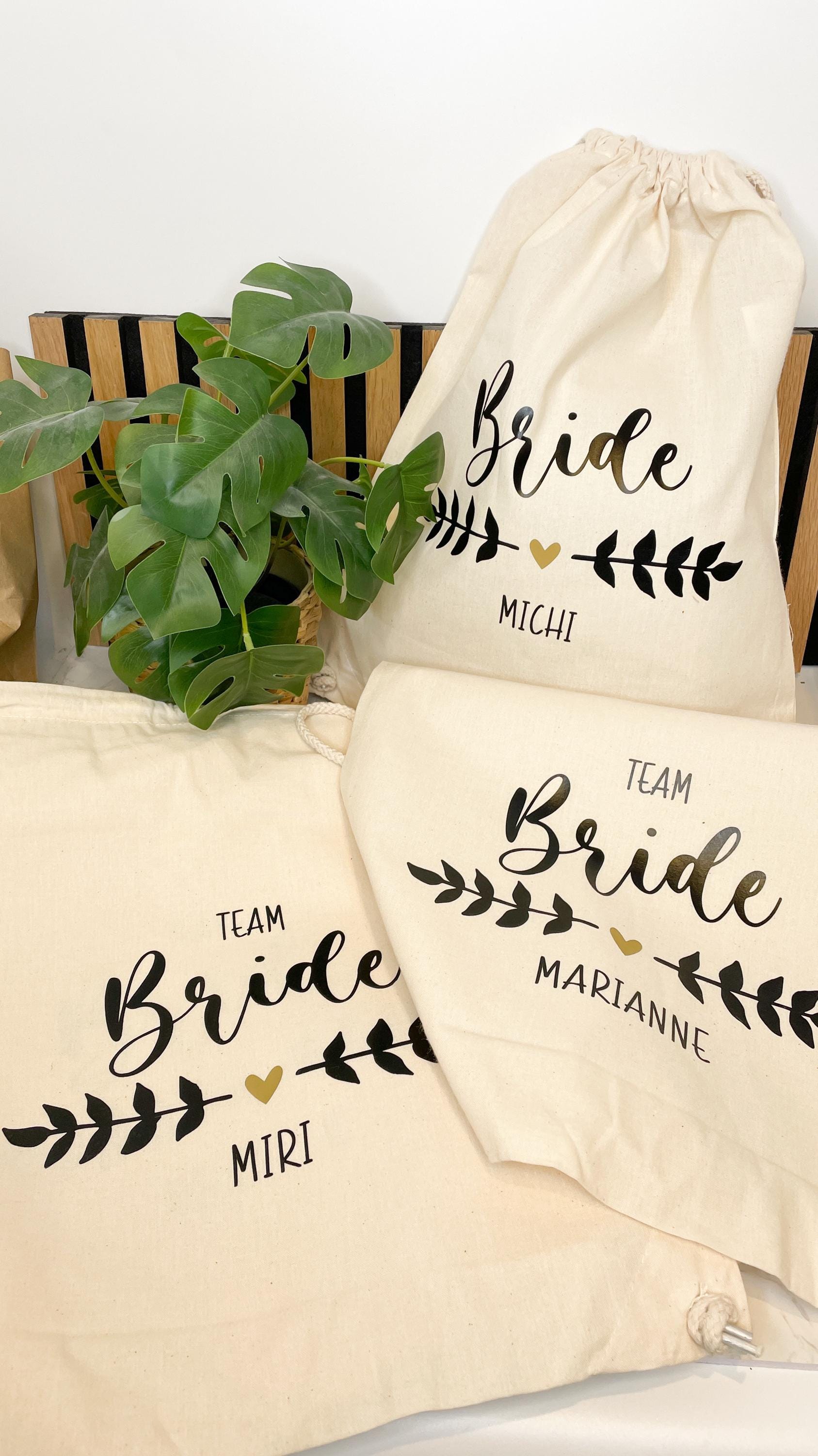 JGA Rucksack /Junggesellinnenabschied / Turnbeutel / Braut / Team Bride / verschiedene Designs - Mengenrabatt