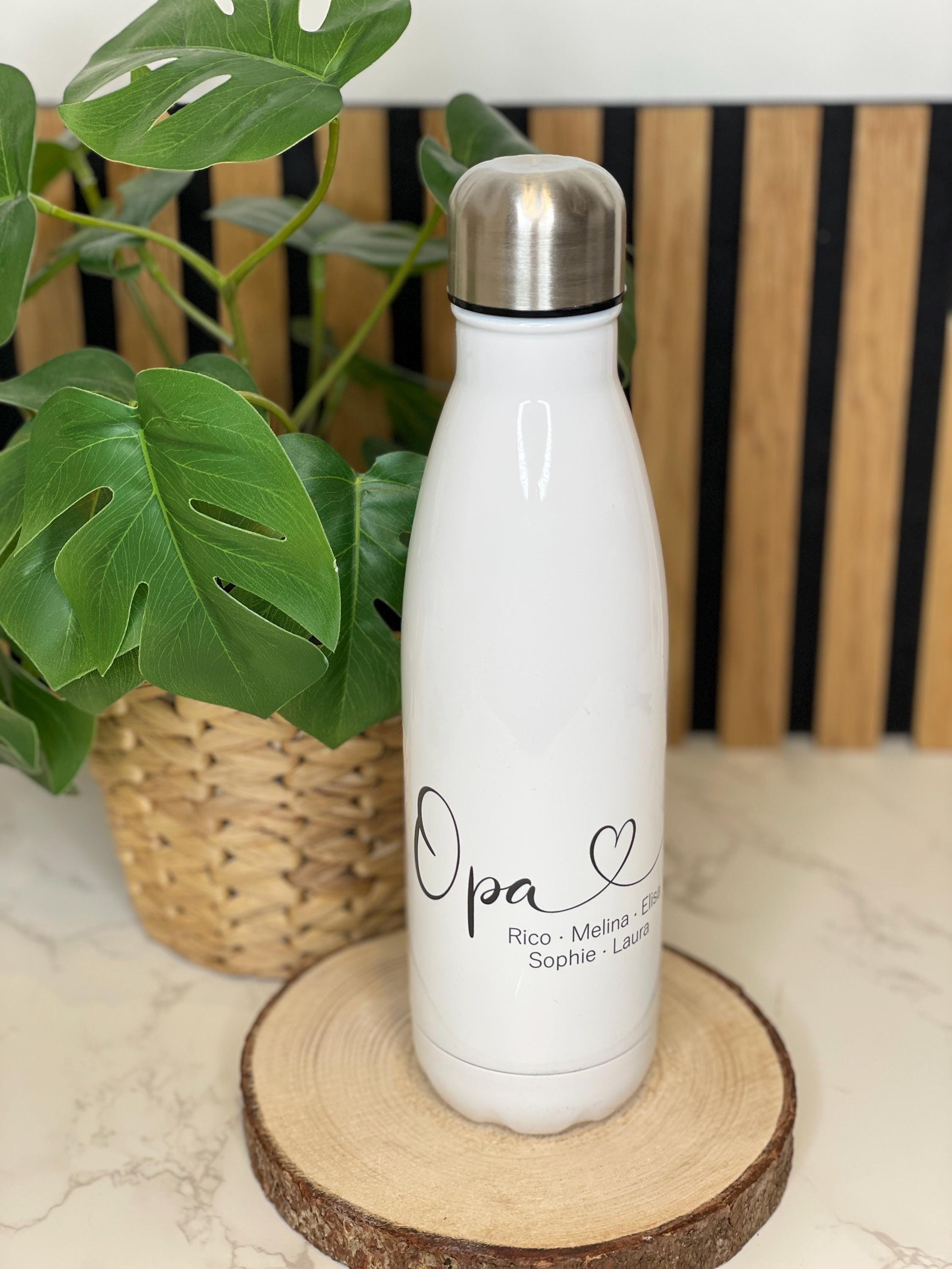 Thermosflasche / Trinkflasche Oma Opa Enkel oder personalisiert mit dem Namen , 500ml