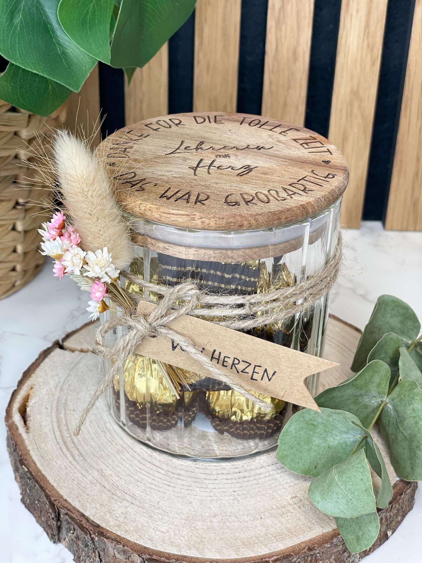 Lehrerin mit Herz, danke für die schöne Zeit/ Dankeschön vorratsglas, Abschiedsgeschenk Lehrerin