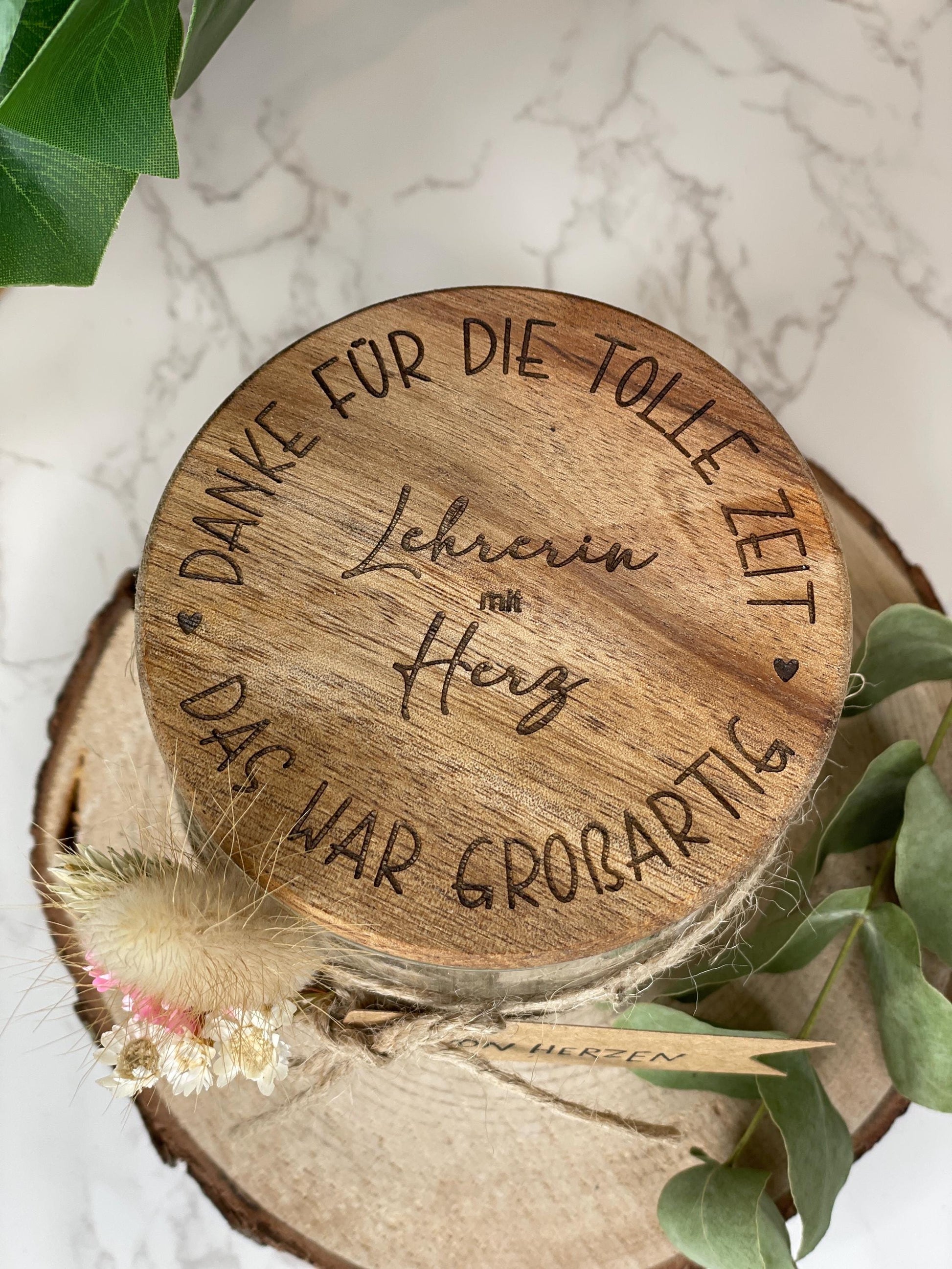 Lehrerin mit Herz, danke für die schöne Zeit/ Dankeschön vorratsglas, Abschiedsgeschenk Lehrerin