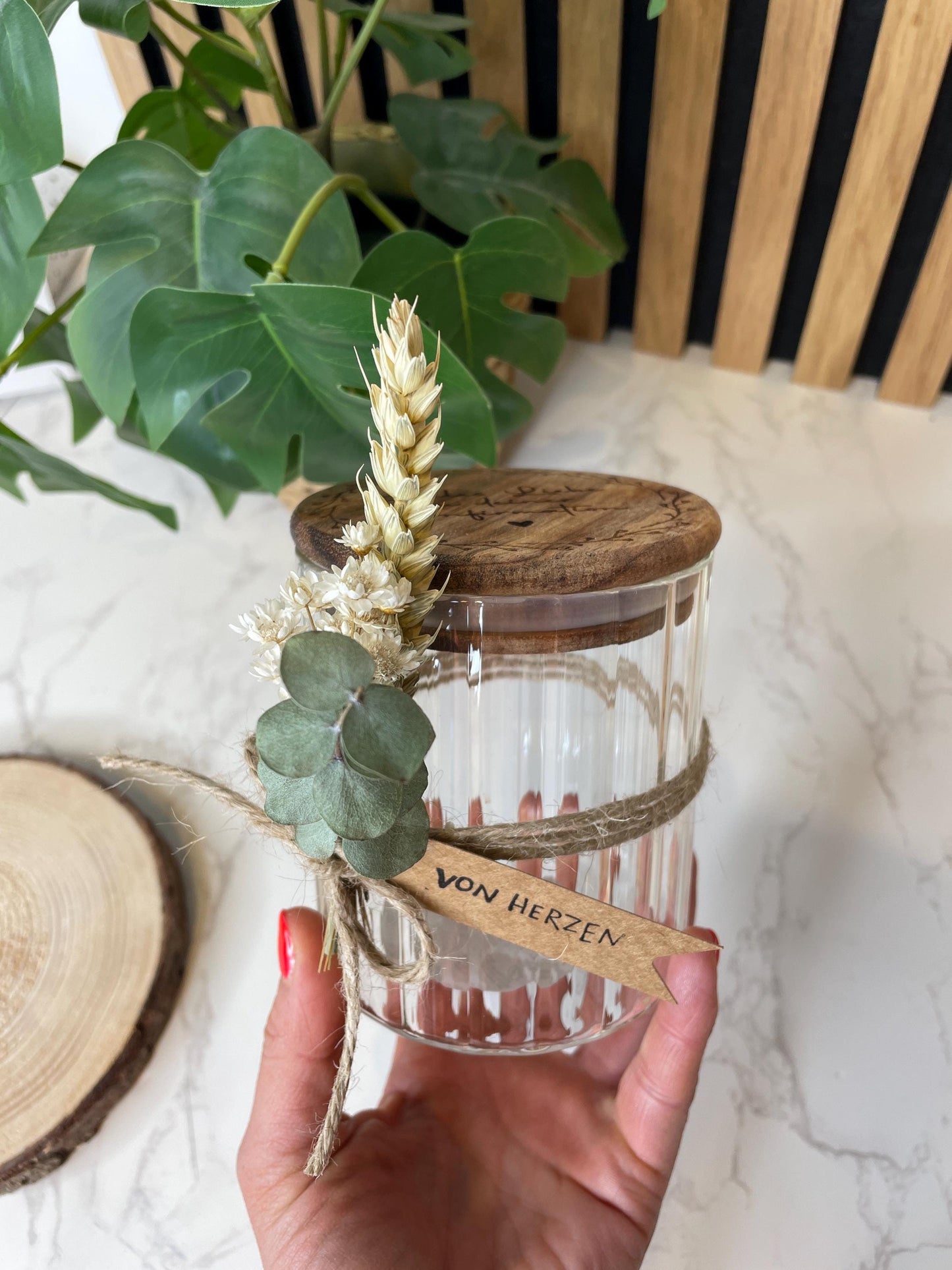 Geschenkglas zur Konfirmation oder Kommunion / Raysin deko /vorratsglas