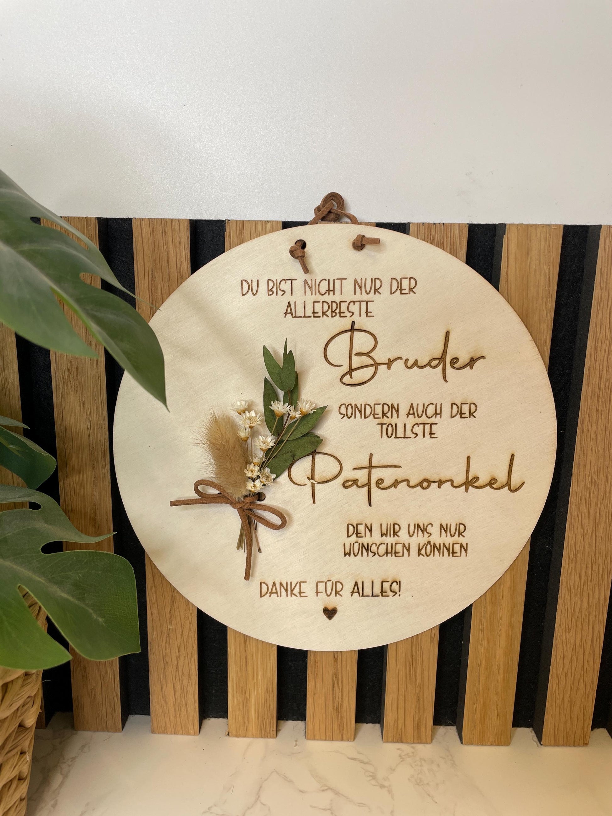 Bester Onkel , Geschenk Holzschild für deinen Bruder und Onkel