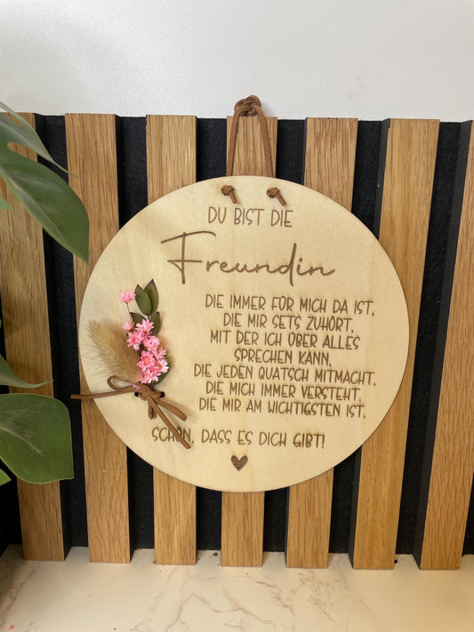 Holzschild Geschenk für deine beste Freundin, Aufmerksamkeit für deinen Lieblingsmensch