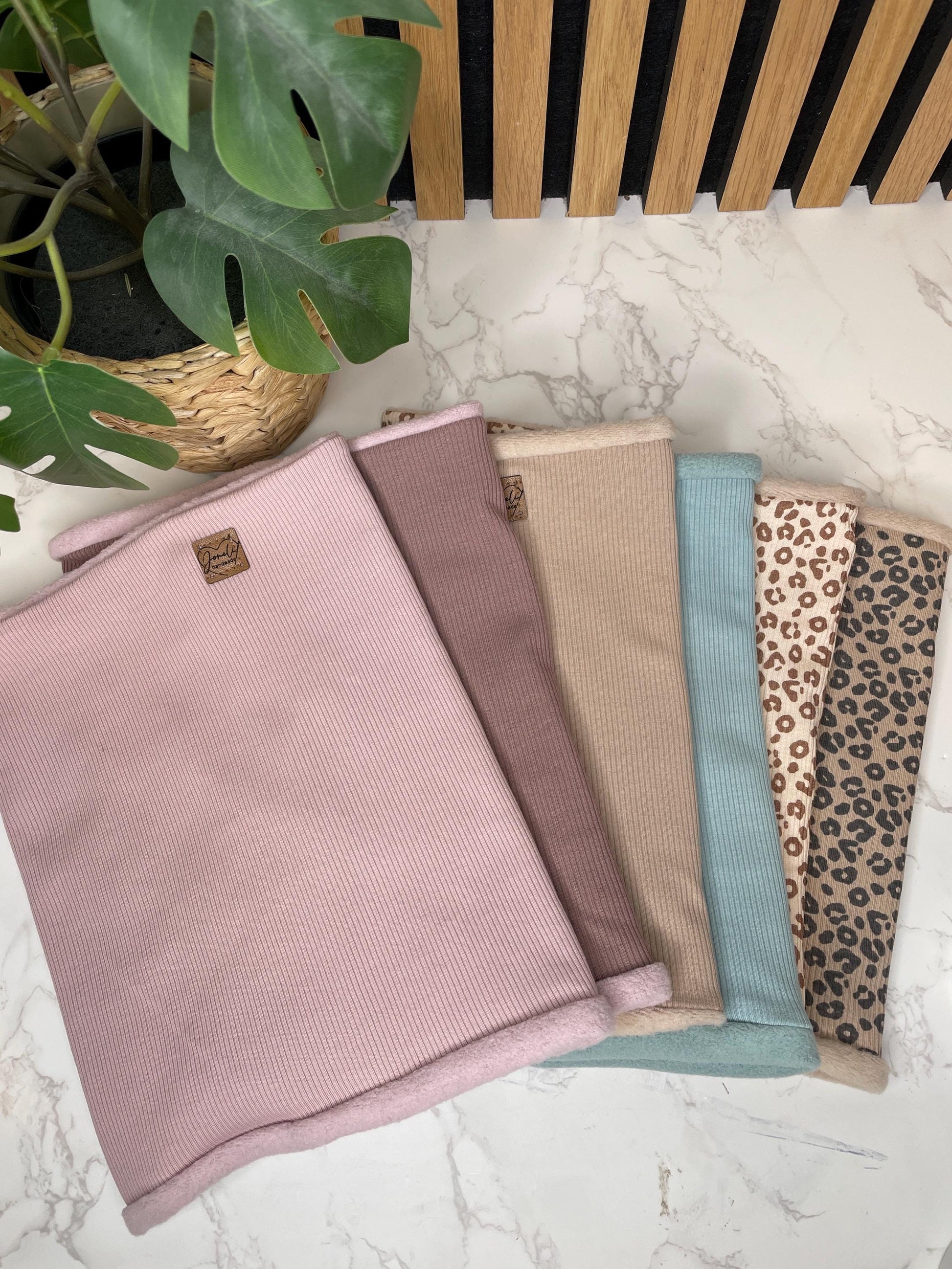 Loop Schal gefüttert mit Baumwollfleece für Erwachsene und Kinder