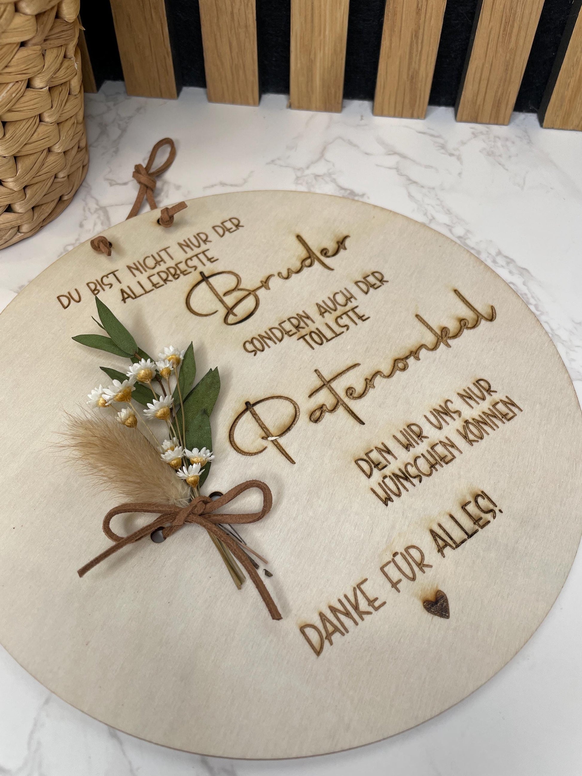 Bester Onkel , Geschenk Holzschild für deinen Bruder und Onkel