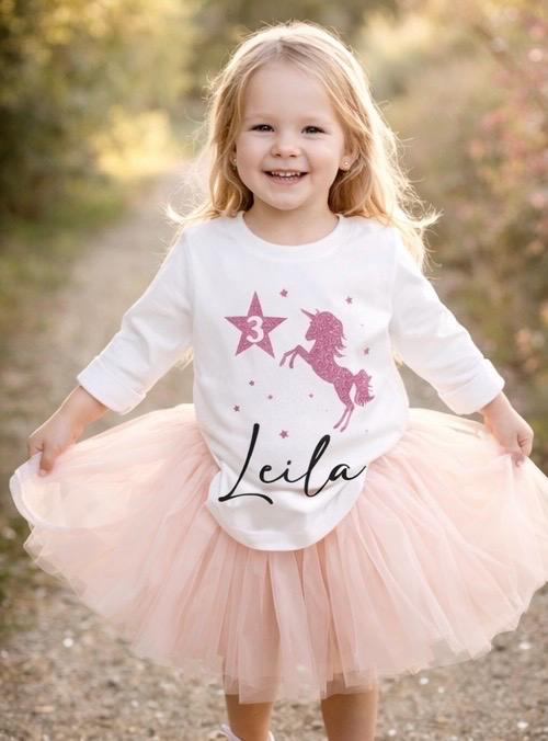 Geburtstagsshirt langarm für Mädchen