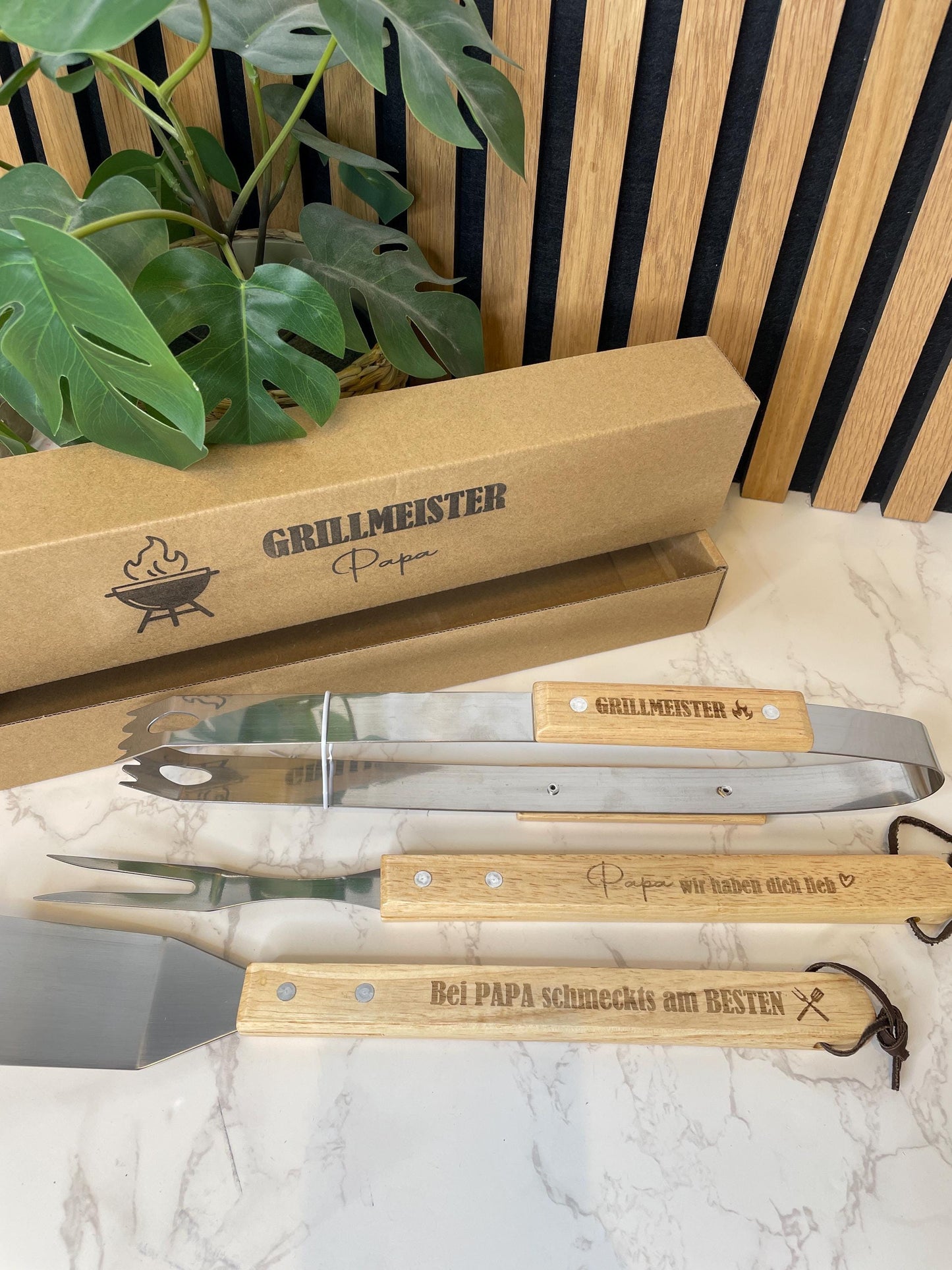 Grillbesteck für den besten Papa oder besten Kumpel , Geschenk für Männer zum grillen