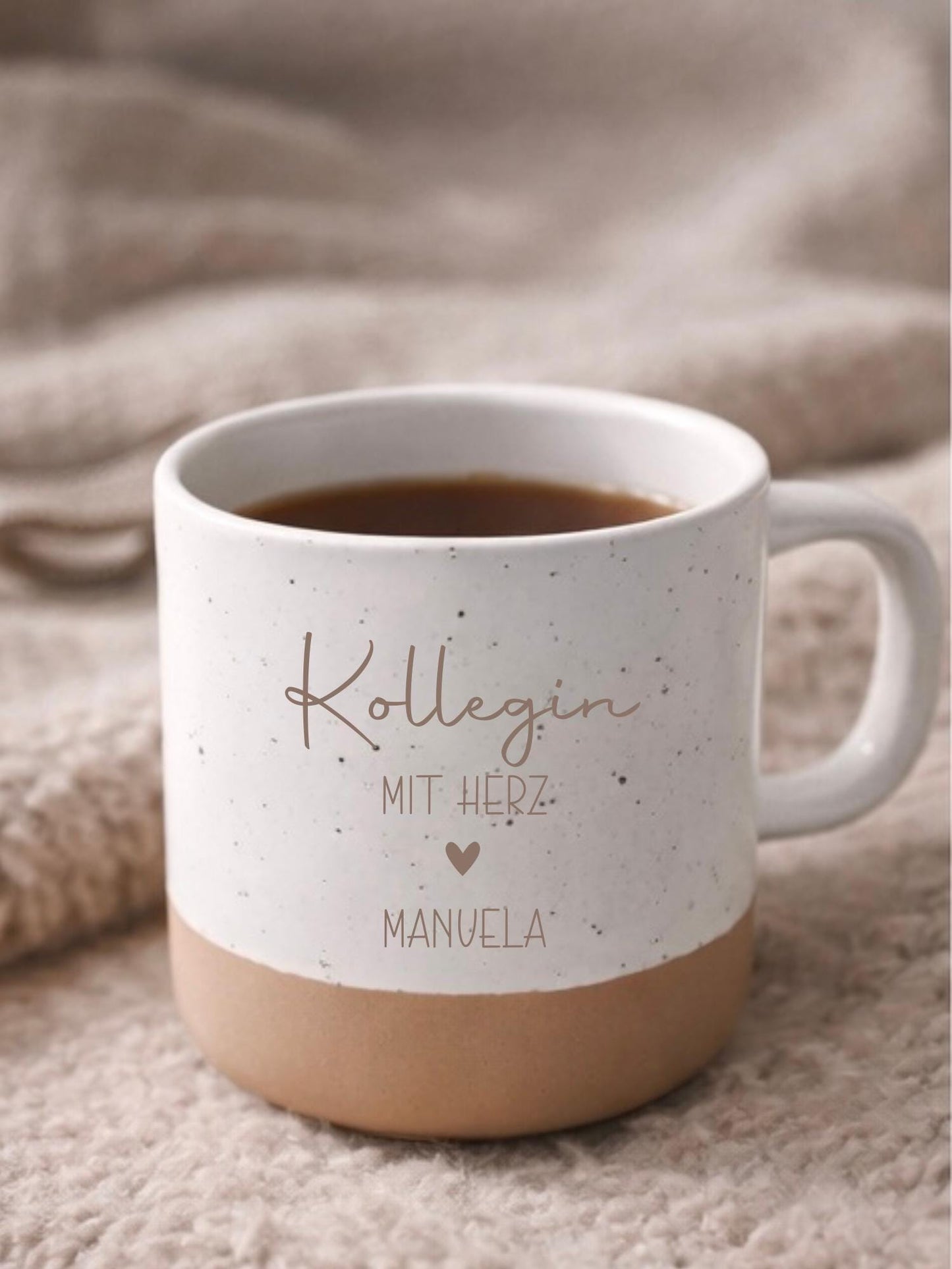 Keramikasse im Boho Stil personalisiert mit deinem Wunschaufdruck