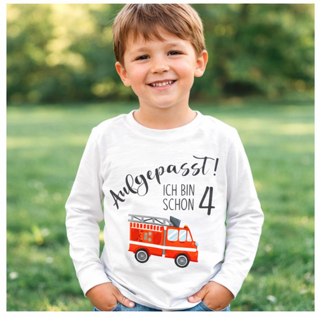 Geburtstag T-Shirt für Feuerwehrfans / T-Shirt mit Feuerwehr Für Kinder zum Geburtstag