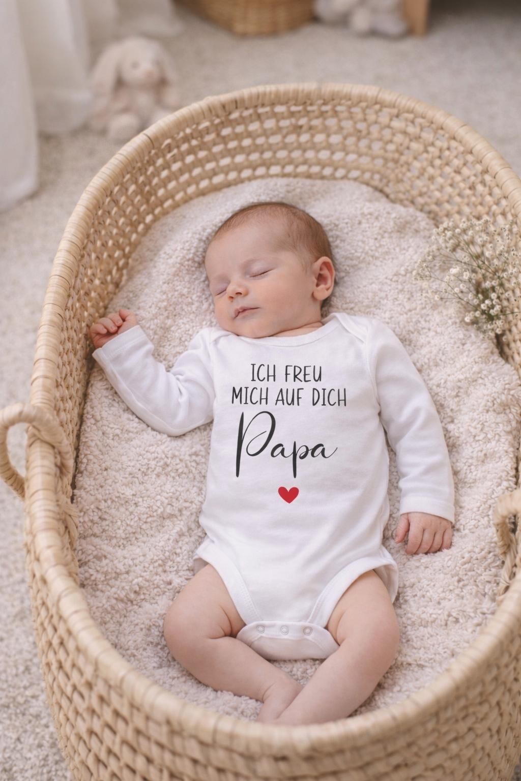 Babybody „Papa ich freu mich auf dich“ Schwangerschaft Verkündung Eltern