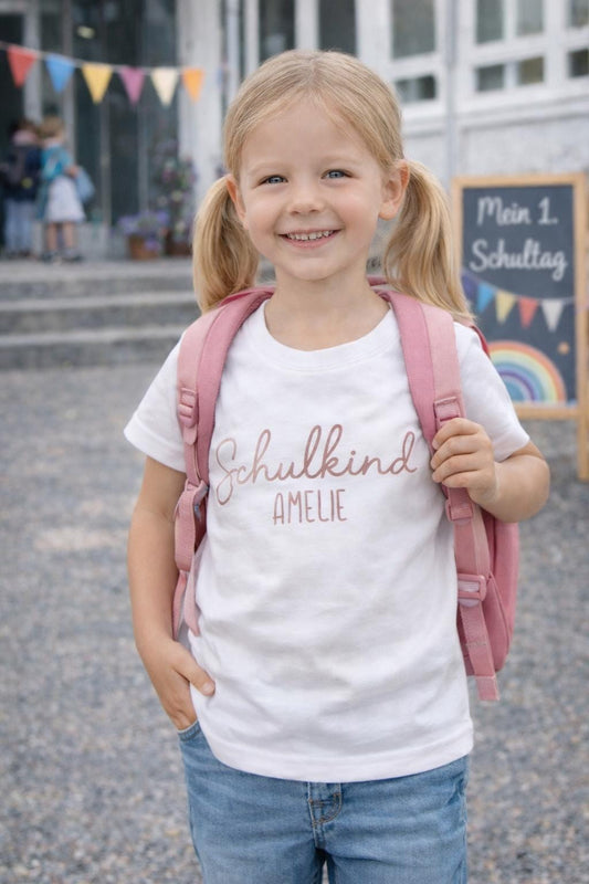 SCHULKIND Shirt für Erstklässler und Schulanfänger T-Shirt, Geschenk zur Einschulung