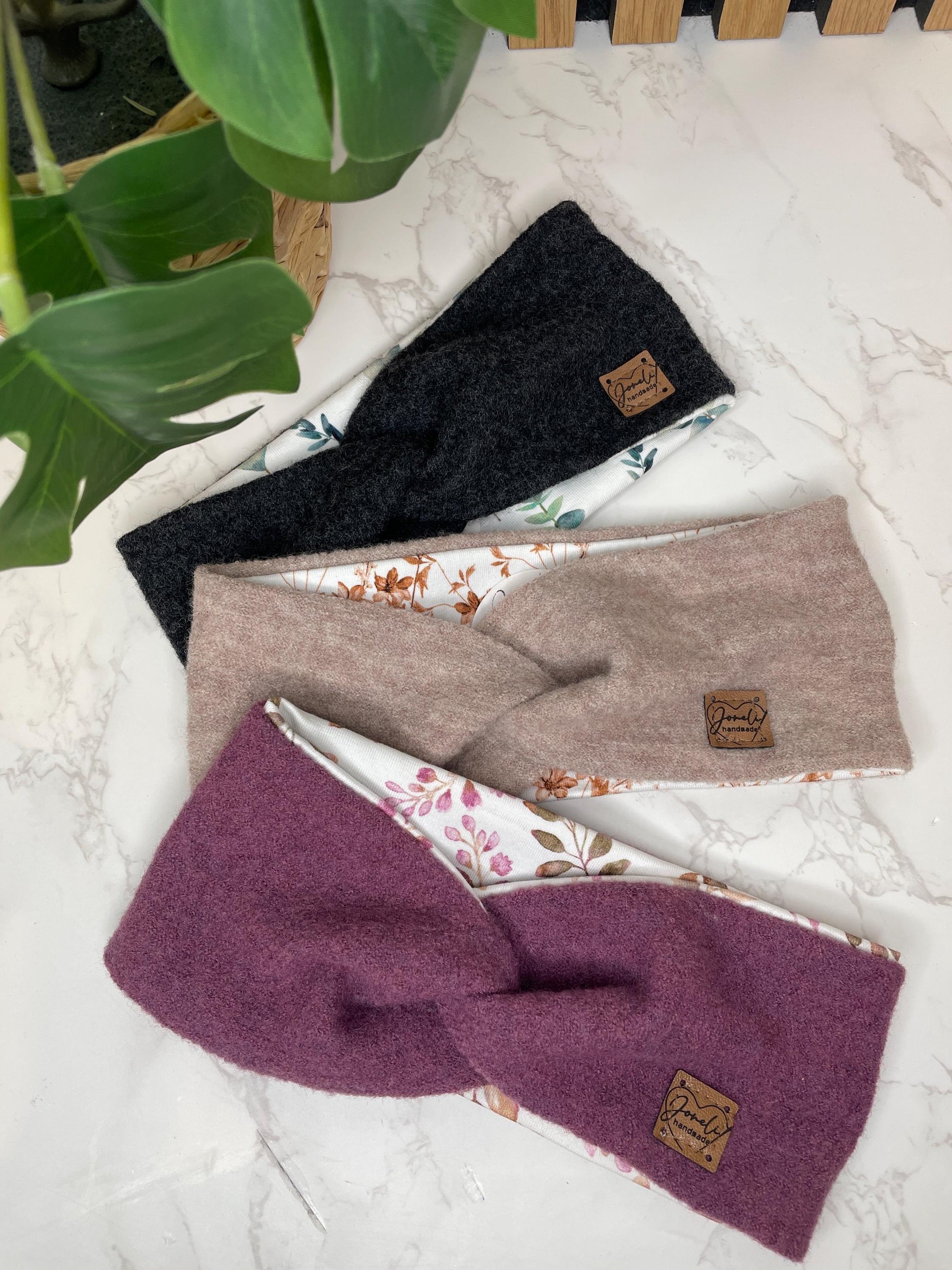 Warmes Merino Stirnband mit Knotendetail