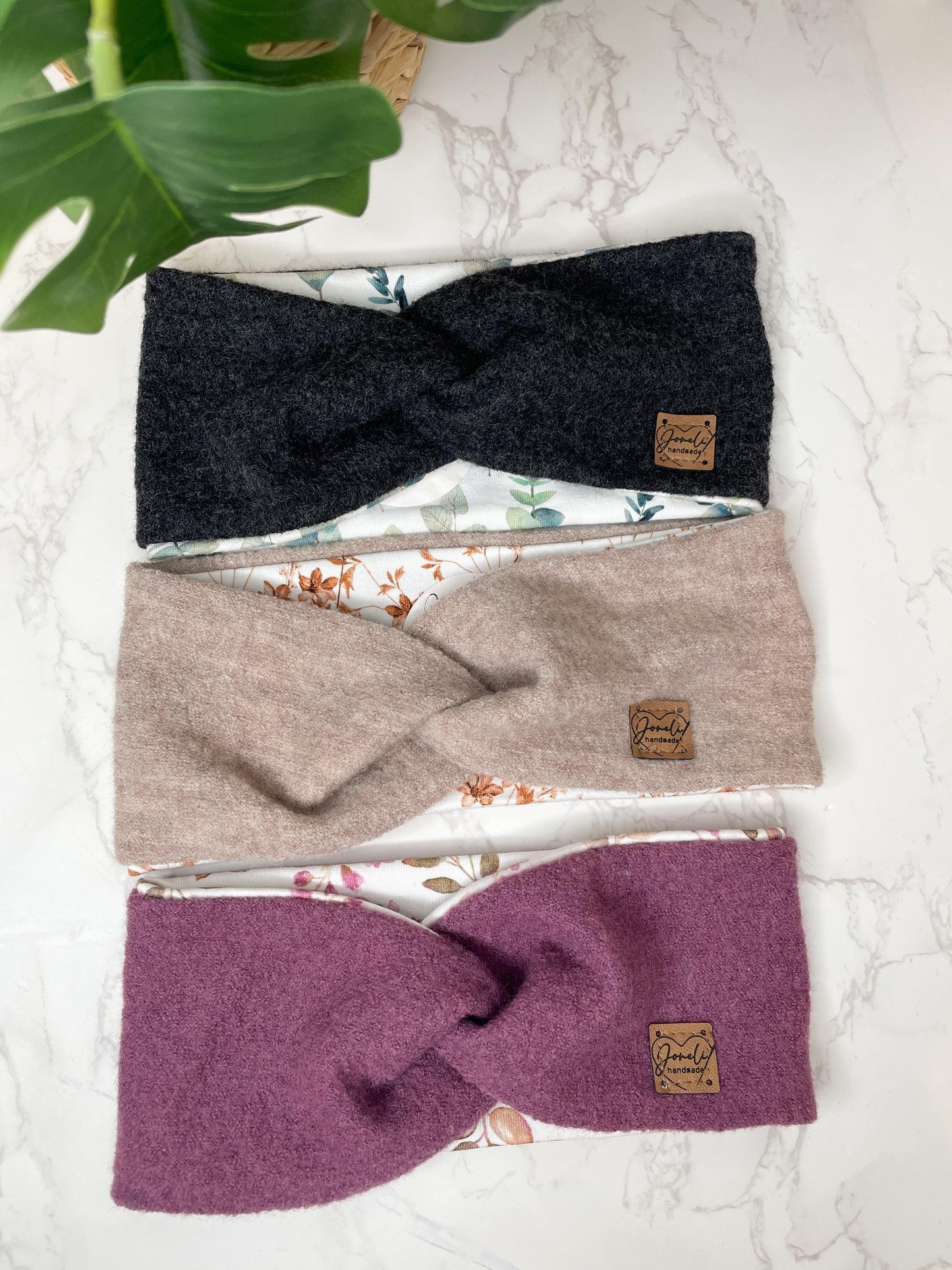 Warmes Merino Stirnband mit Knotendetail