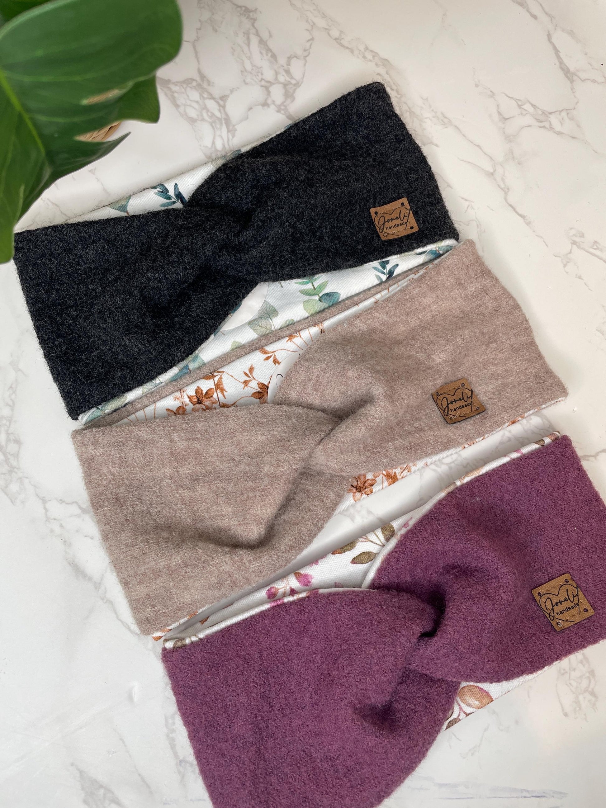 Warmes Merino Stirnband mit Knotendetail