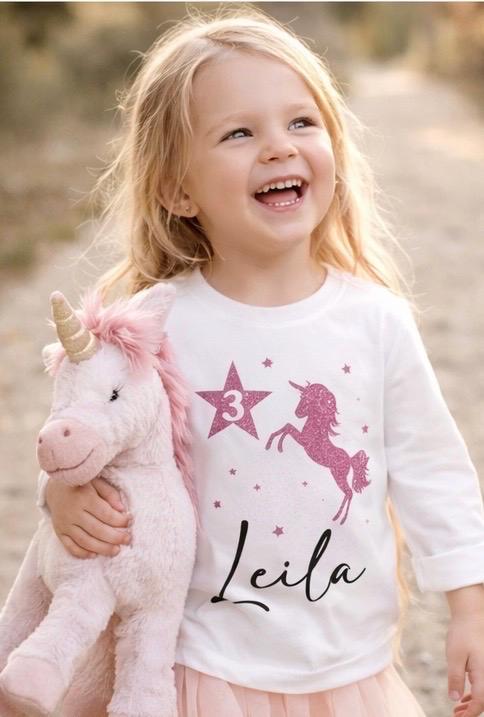 Geburtstagsshirt langarm für Mädchen