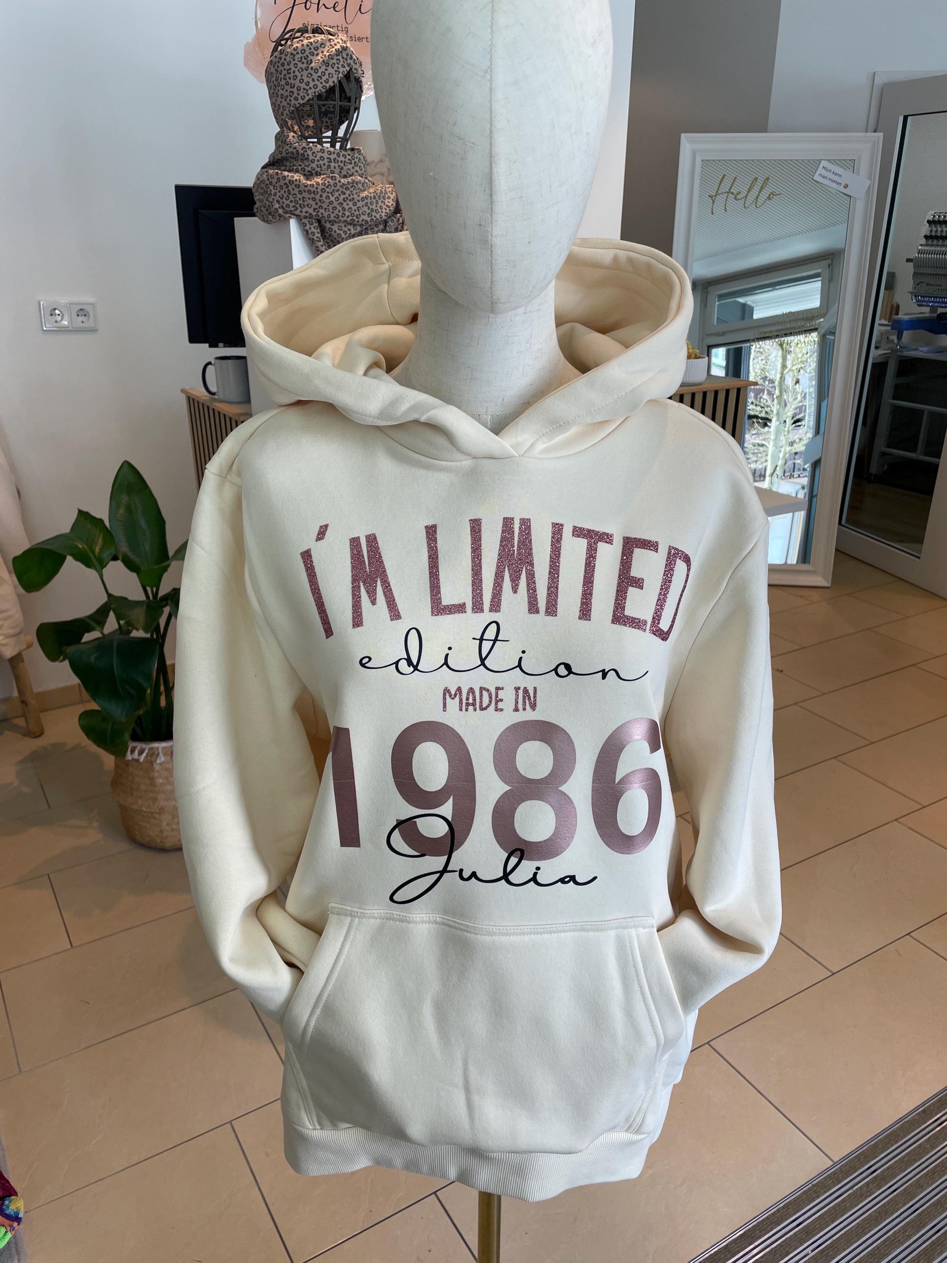 Hoodie Limited Edition / Geburtstagspullover / Geschenk zum runden gebuu