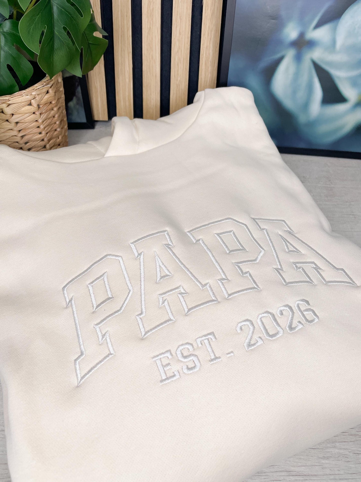 Papa Hoodie, bestickter Hoodie , Geschenk zum Vatertag zur Geburt oder zum Geburtstag