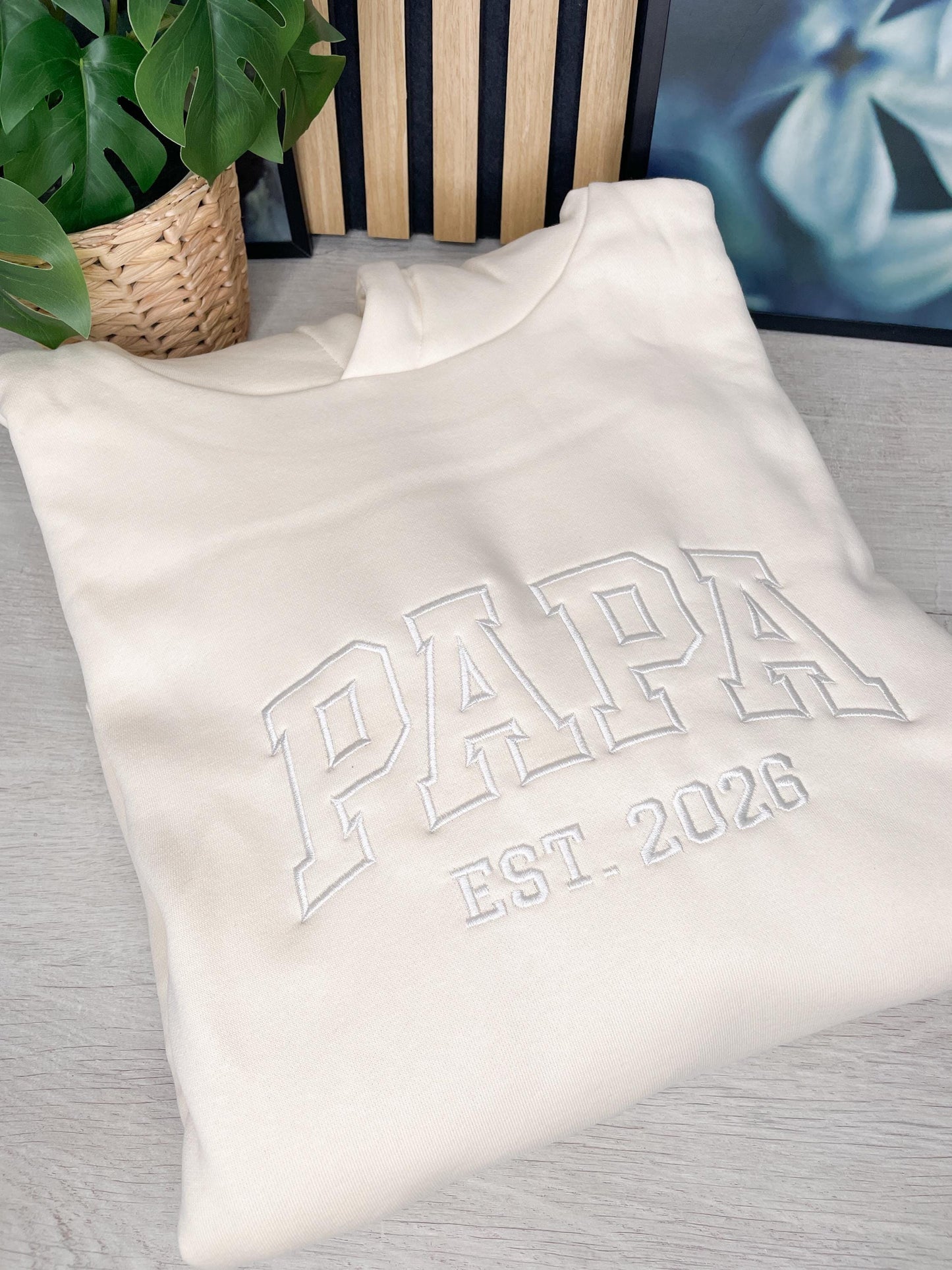 Papa Hoodie, bestickter Hoodie , Geschenk zum Vatertag zur Geburt oder zum Geburtstag