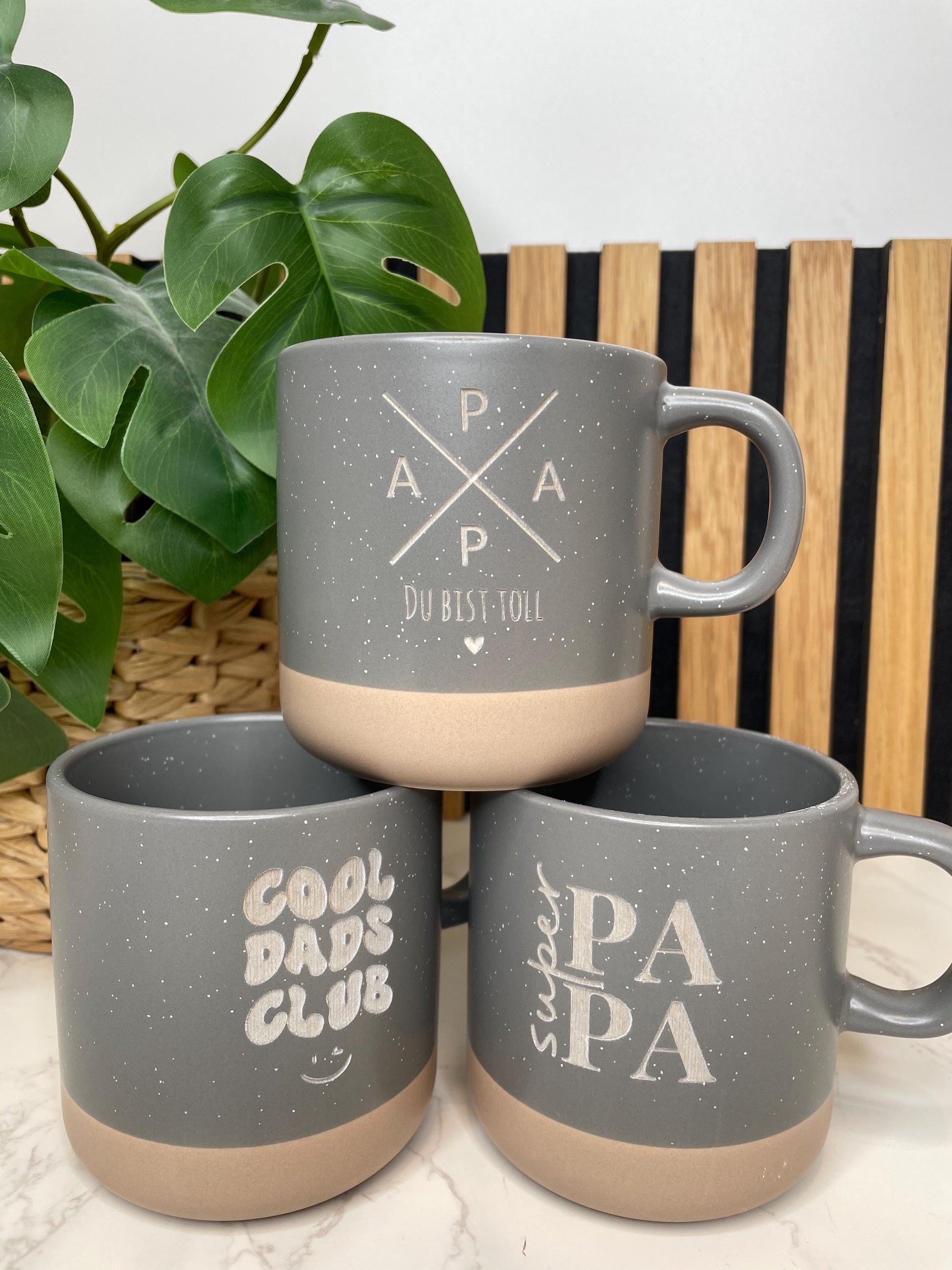 Tasse für Papa zum Vatertag oder Geburtag / Super Papa / Papa du bist toll