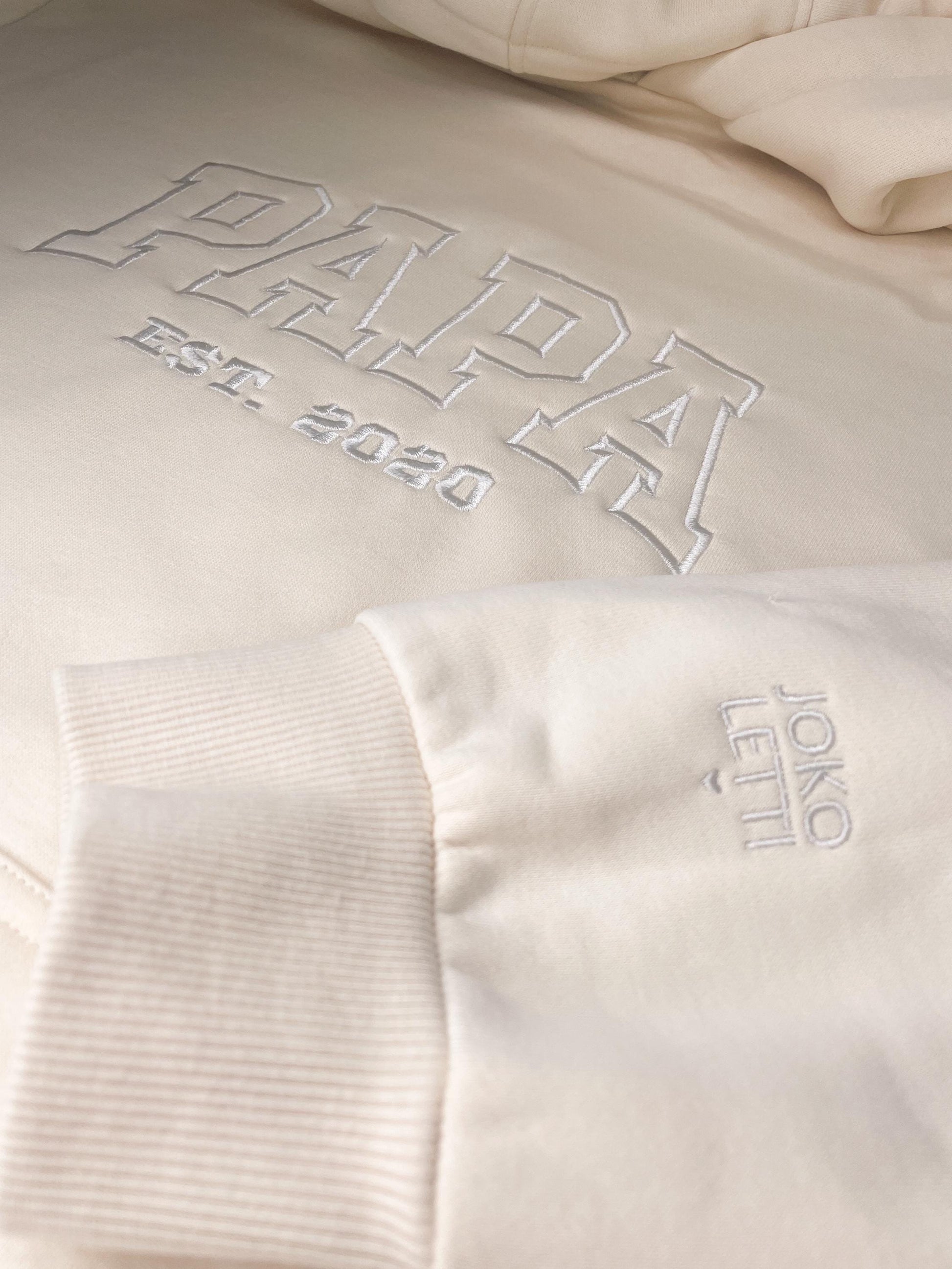 Papa Hoodie, bestickter Hoodie , Geschenk zum Vatertag zur Geburt oder zum Geburtstag