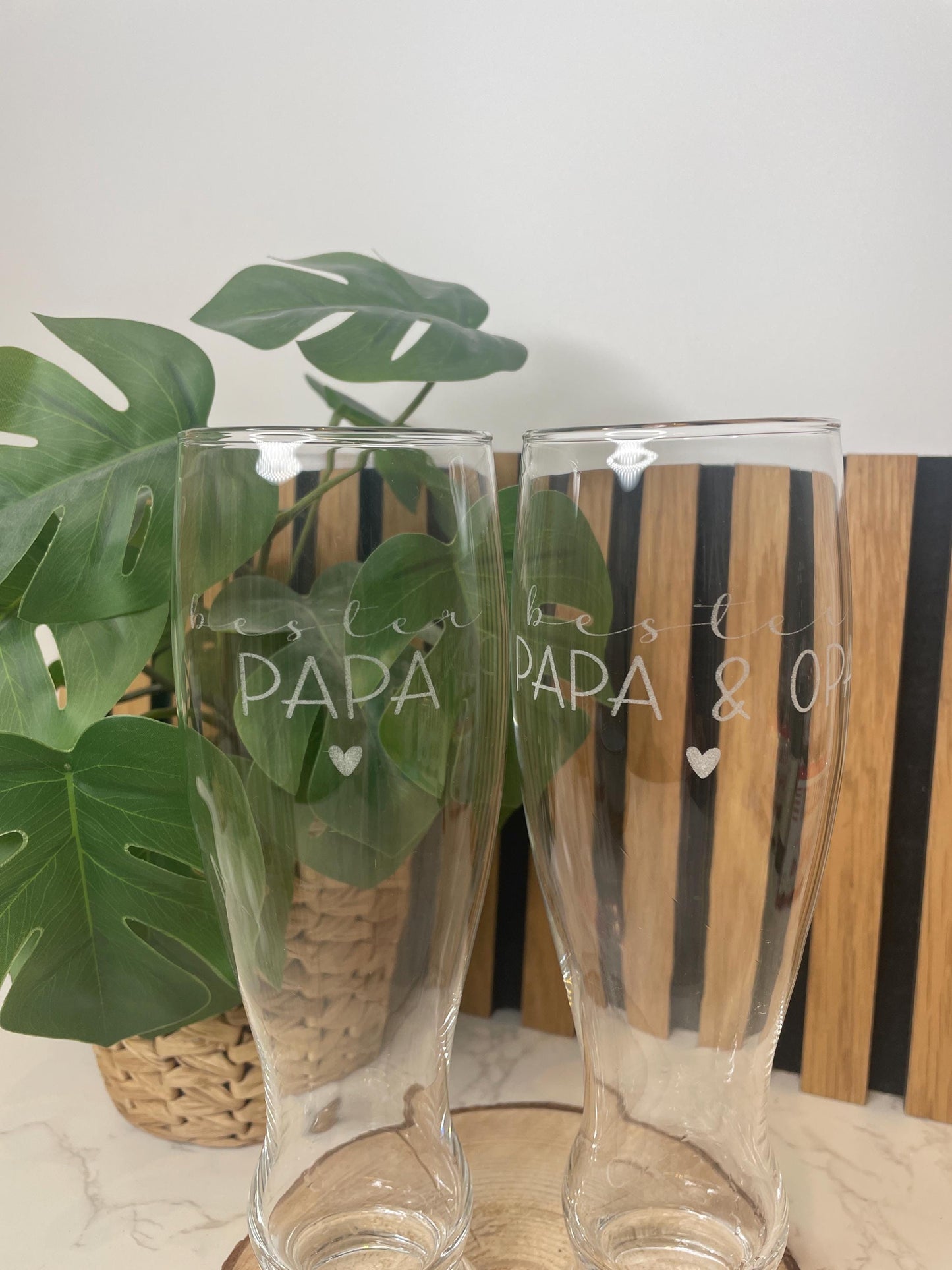 Personalisierte Weizengläser „Bester Papa & Opa“ – das perfekte Geschenk zum Vatertag oder Geburtstag
