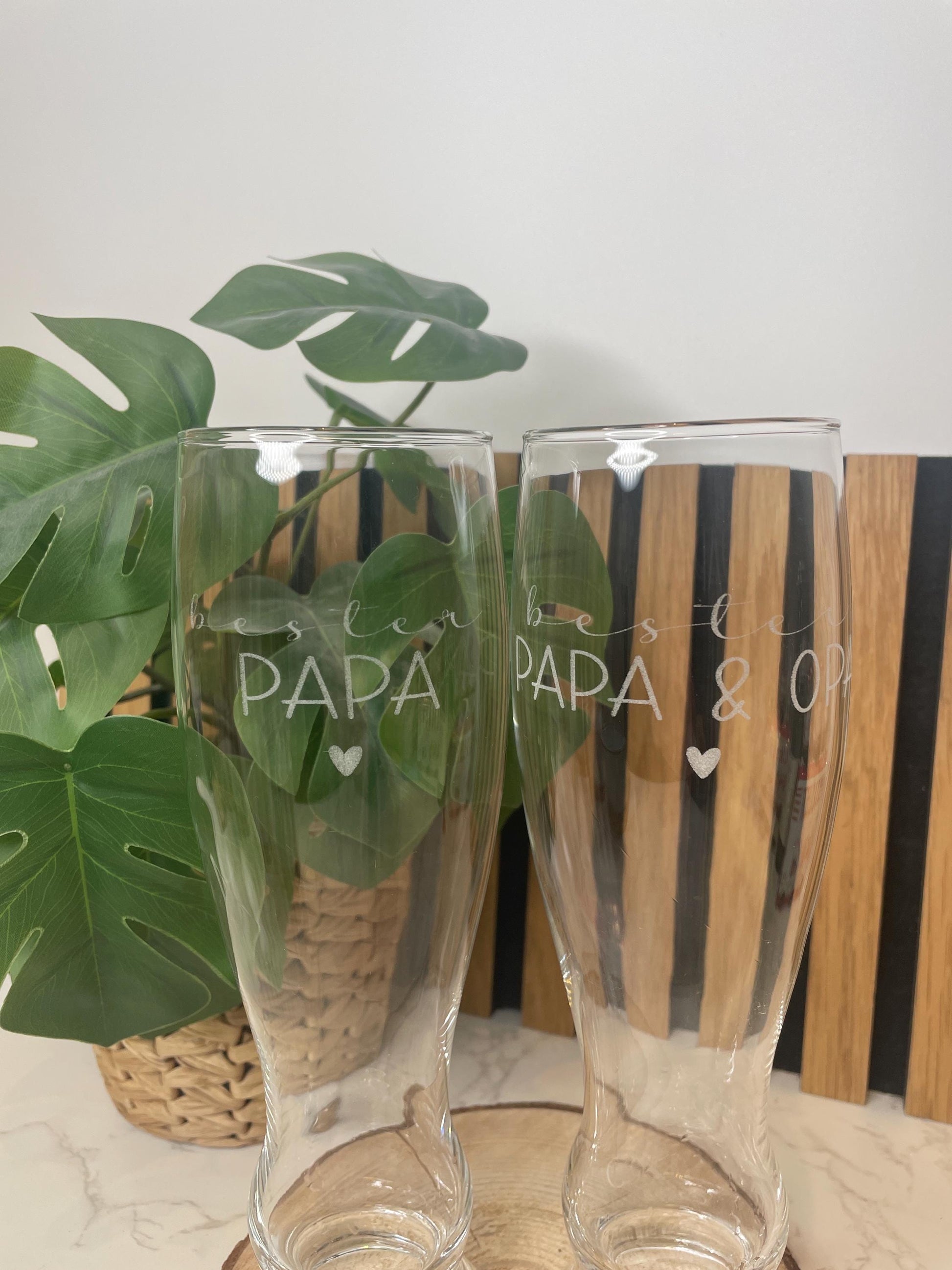 Personalisierte Weizengläser „Bester Papa & Opa“ – das perfekte Geschenk zum Vatertag oder Geburtstag