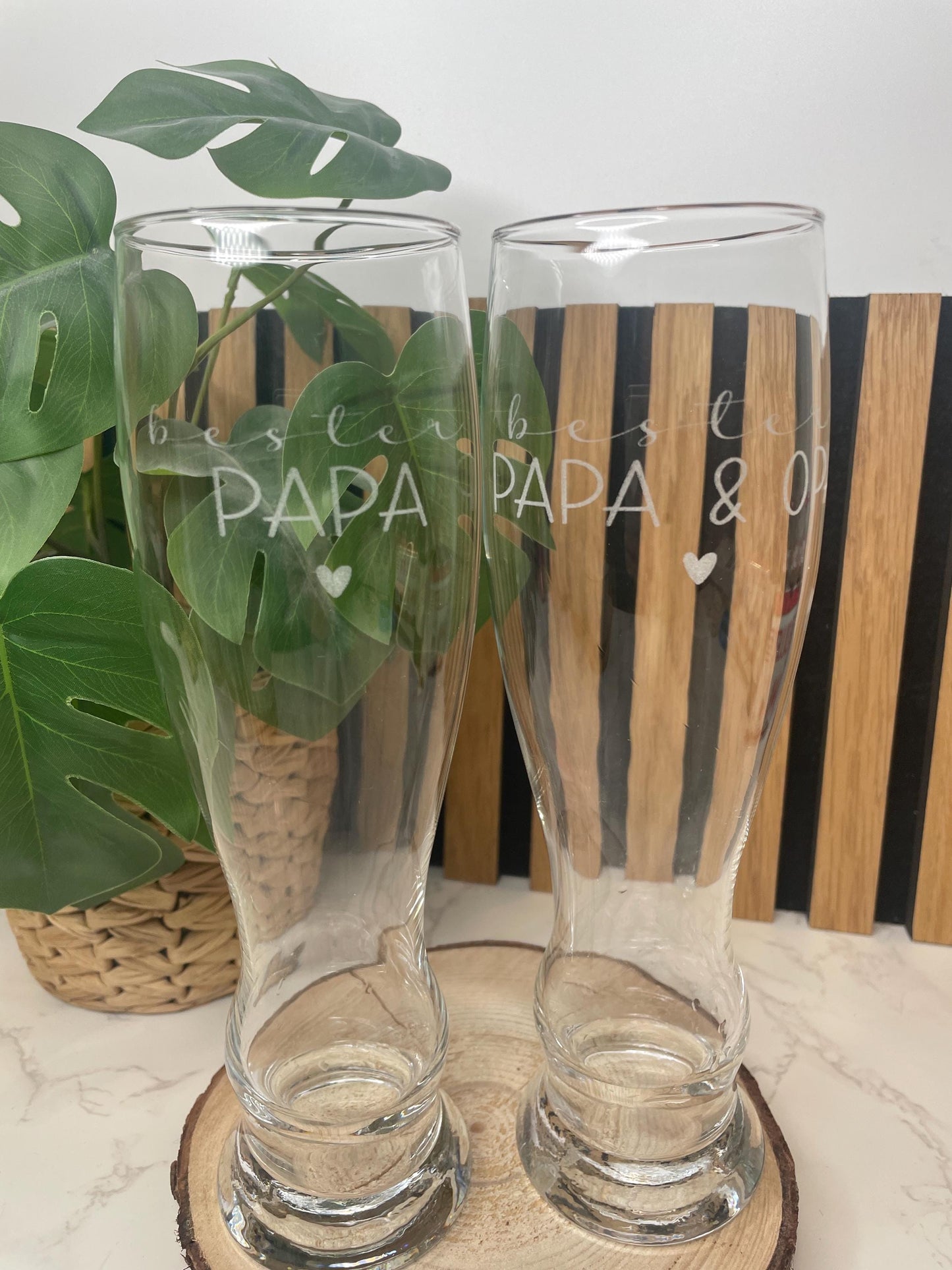 Personalisierte Weizengläser „Bester Papa & Opa“ – das perfekte Geschenk zum Vatertag oder Geburtstag