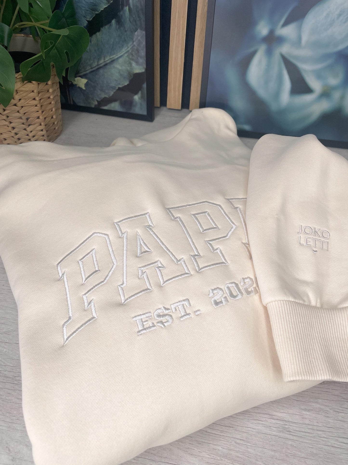 Papa Hoodie, bestickter Hoodie , Geschenk zum Vatertag zur Geburt oder zum Geburtstag