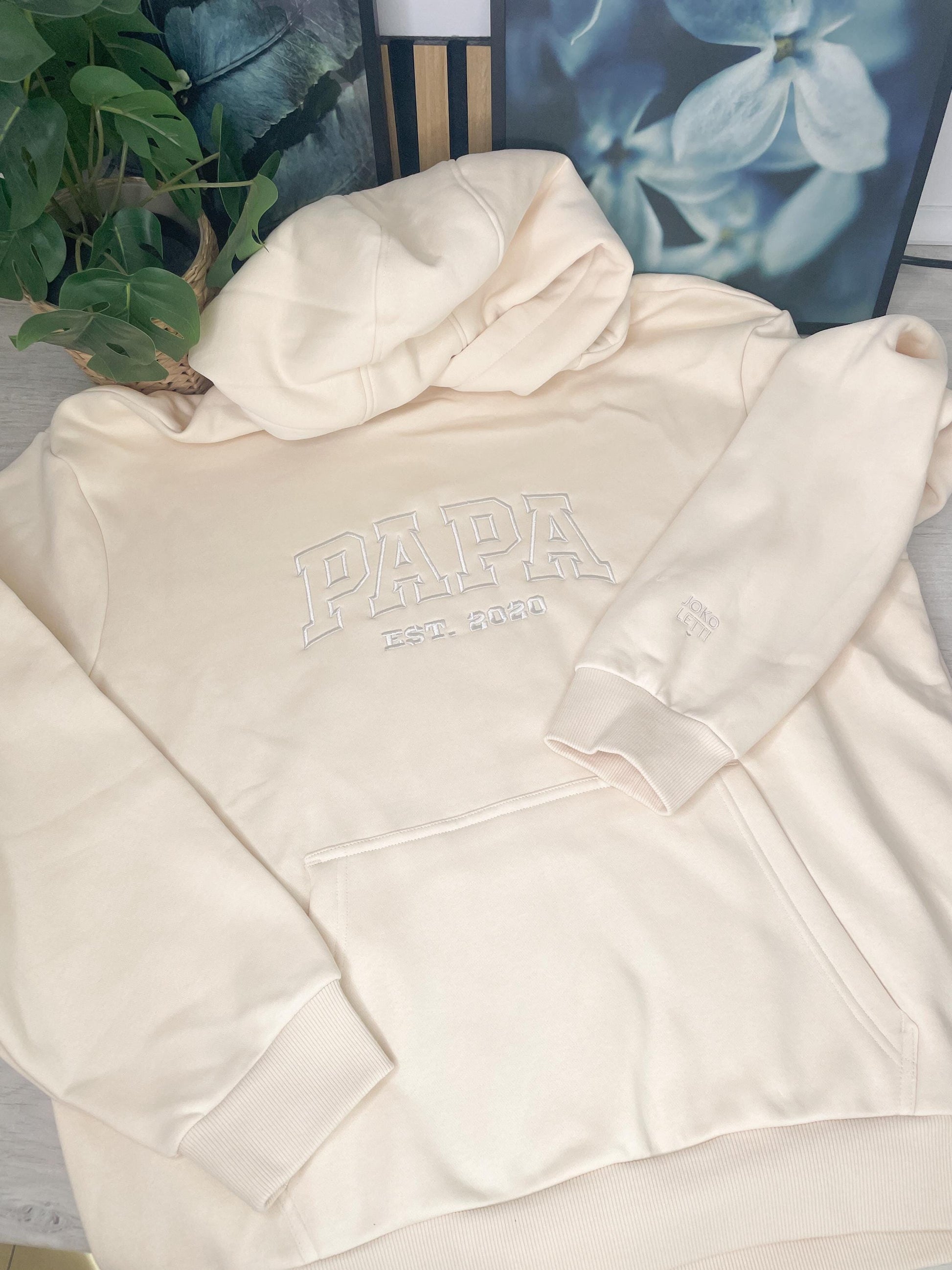 Papa Hoodie, bestickter Hoodie , Geschenk zum Vatertag zur Geburt oder zum Geburtstag