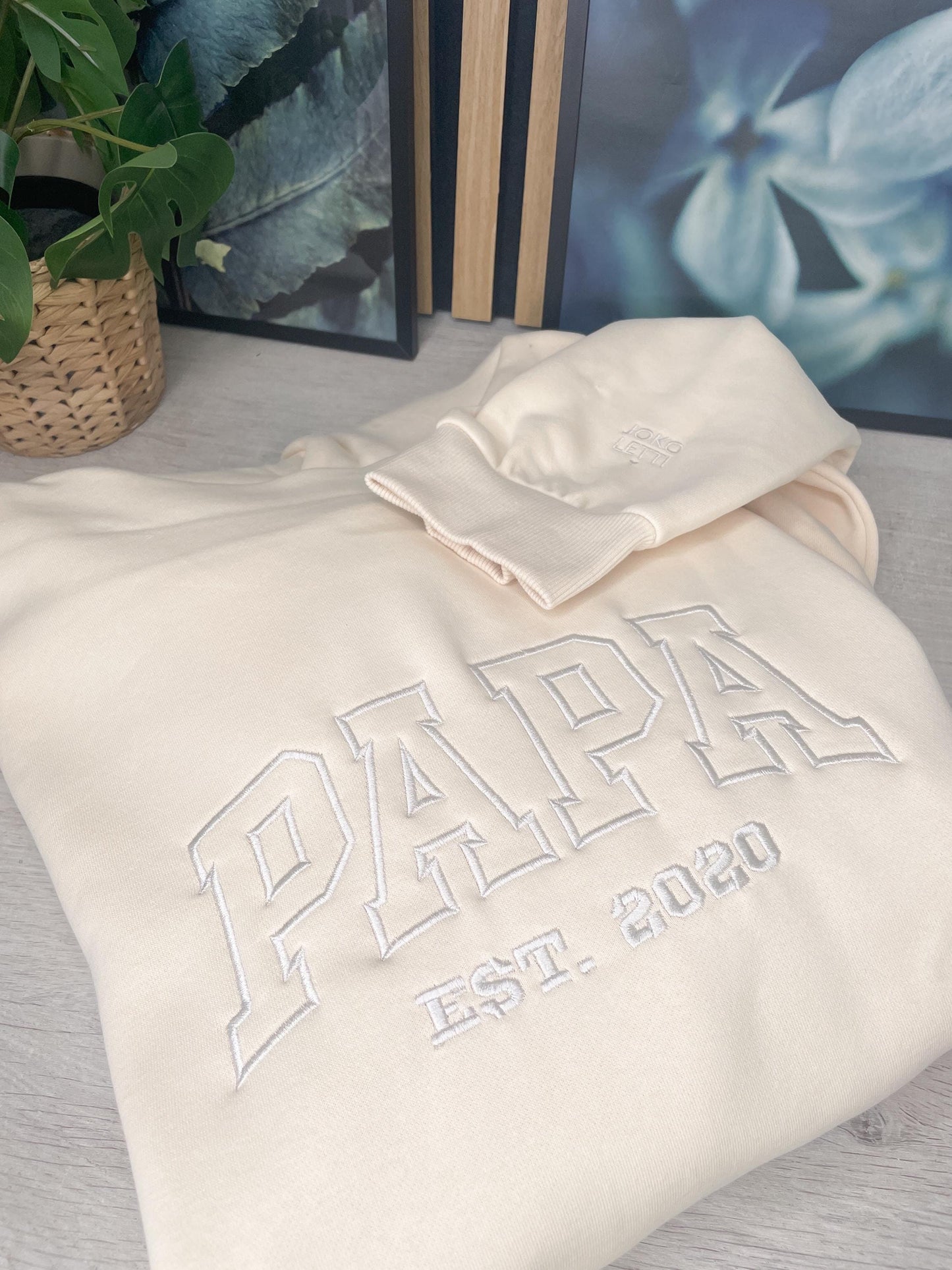 Papa Hoodie, bestickter Hoodie , Geschenk zum Vatertag zur Geburt oder zum Geburtstag