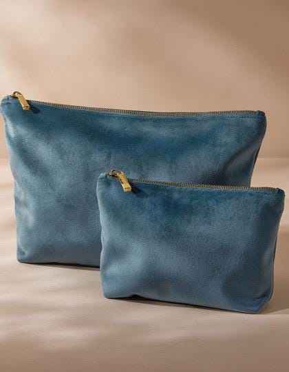 Personalisierte Samttasche – Kosmetiktasche | Accessoire-Tasche | Medikamententasche | bestickt und personalisiert / Geschenk Freundin