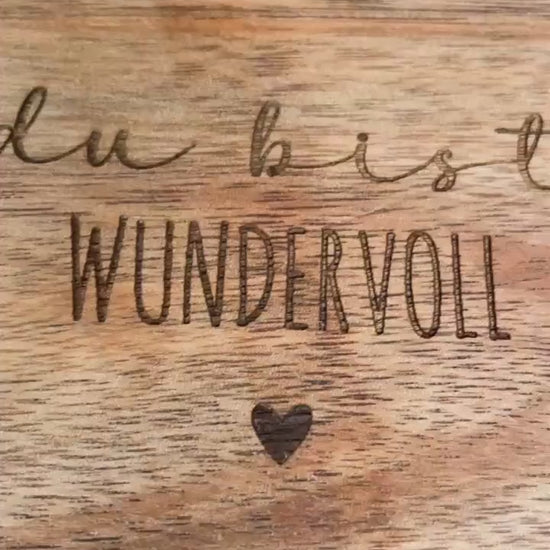 Vorratsglas mit Holzdeckel „Du bist wundervoll“ Geschenk zum Geburtstag Ostern oder weihnachten