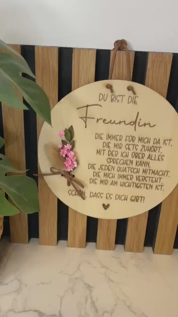 Holzschild Geschenk für deine beste Freundin, Aufmerksamkeit für deinen Lieblingsmensch