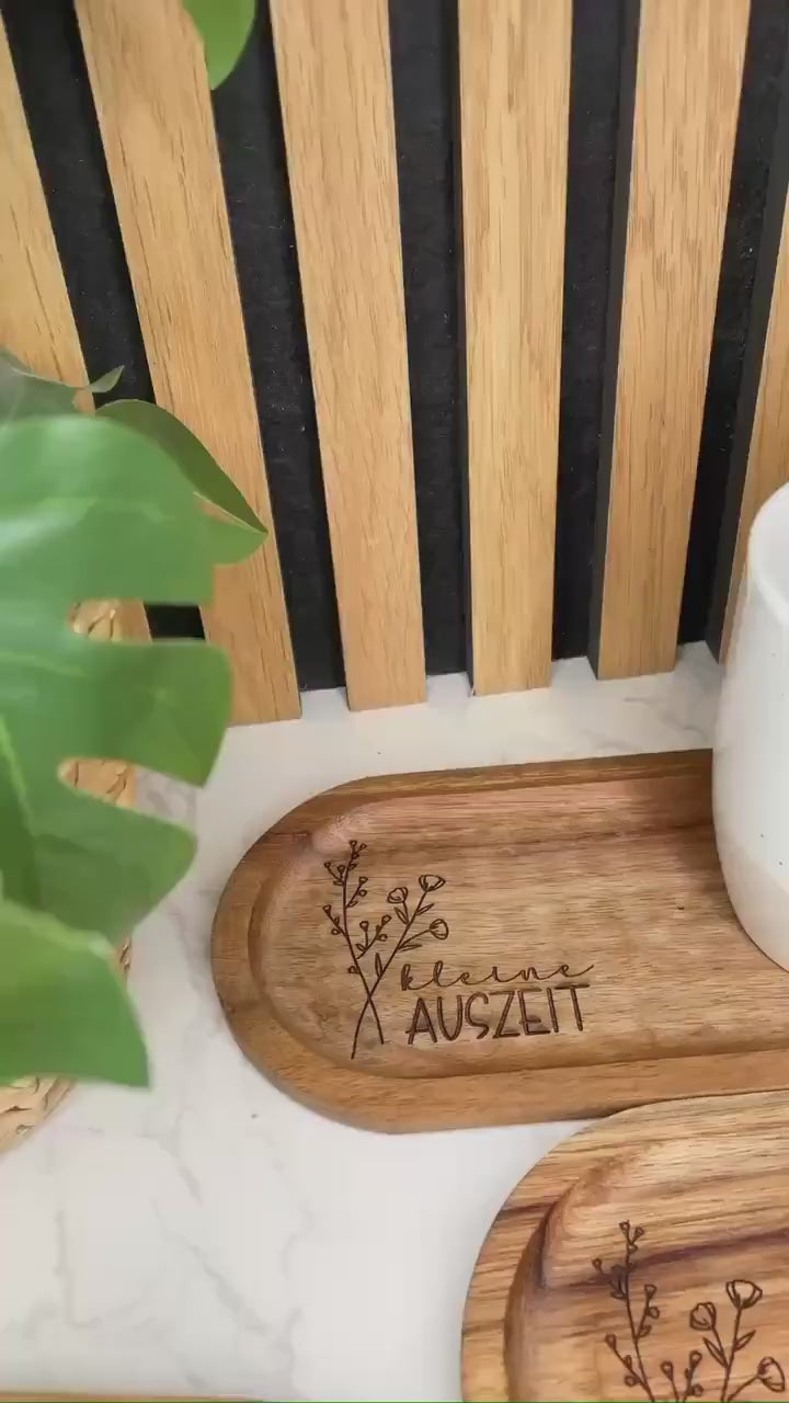 Keramik Becher / Steingut Becher beige du bist wundervoll / Lieblingsmensch / Mama mit passendem Tablett