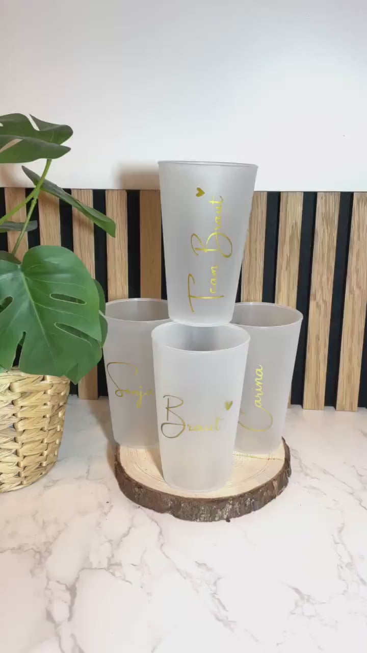 Party Becher personalisiert für JGA / Team Braut / Junggesellenabschied