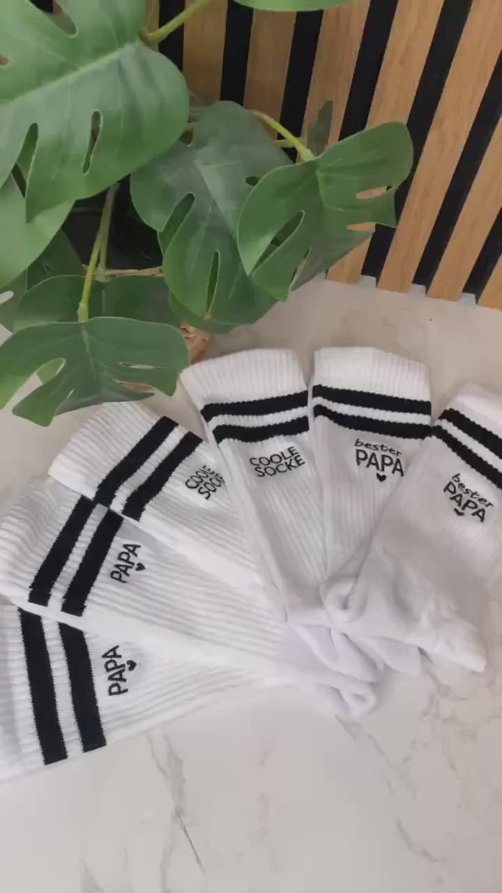 Personalisierte Socken für den Papa / Geschenk zum Vatertag oder Geburtstag