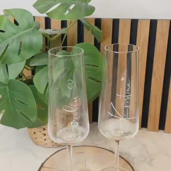 Personalisierte Sektgläser mit Namensgravur – Zeitlos & individuell | Lasergravur