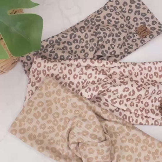 Leo Stirnband mit Knotendetail für Kinder und Frauen in tollen Farben aus Rip Jersey