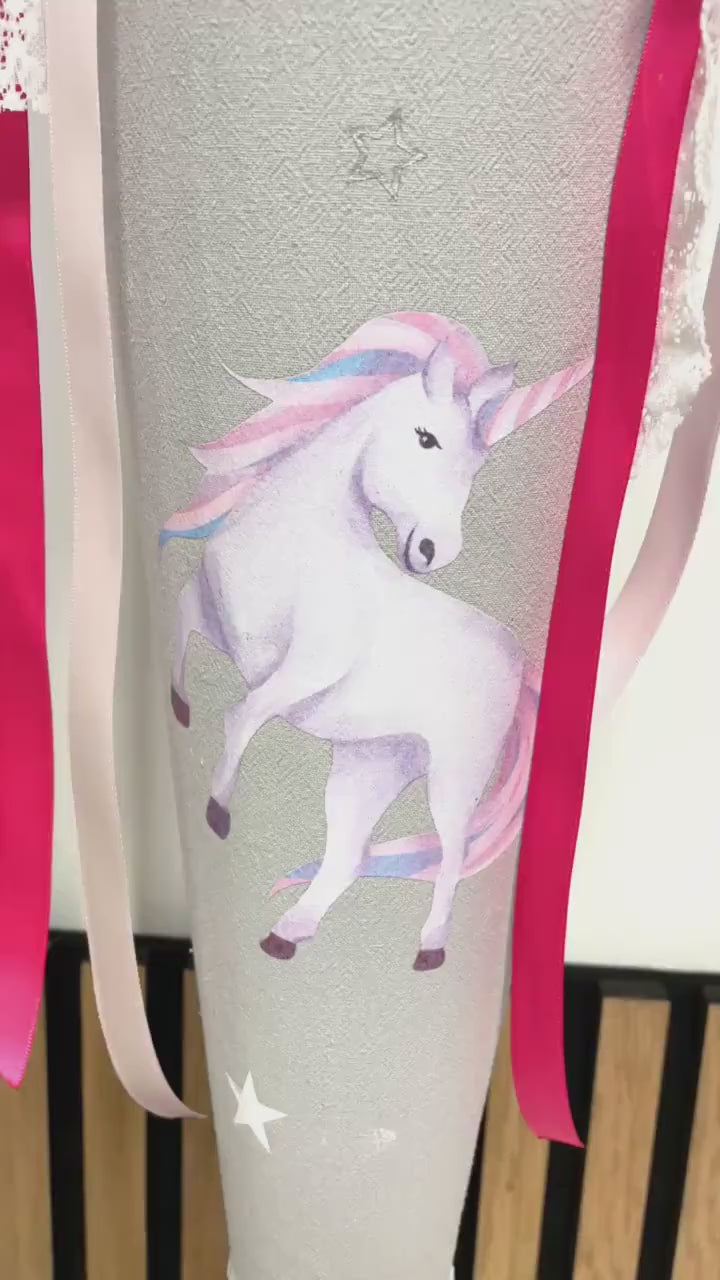 Schultüte / Zuckertüte Einhorn Einschulung Schulkind , personalisiert mit dem Namen