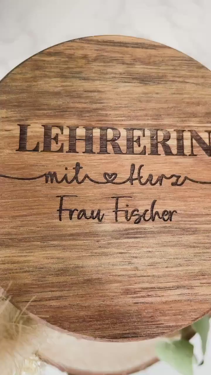 Lehrerin mit Herz,personalisiertes Geschenk, danke für die schöne Zeit/ Dankeschön vorratsglas, Abschiedsgeschenk Lehrerin