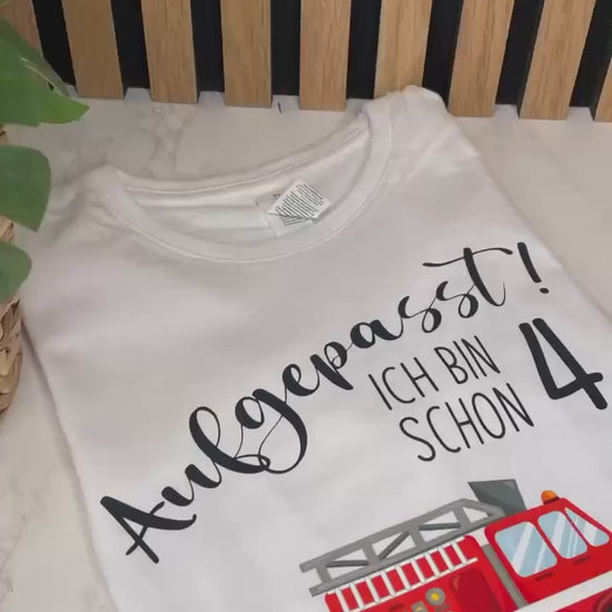 Geburtstag T-Shirt für Feuerwehrfans  / T-Shirt mit  Feuerwehr Für Kinder zum Geburtstag