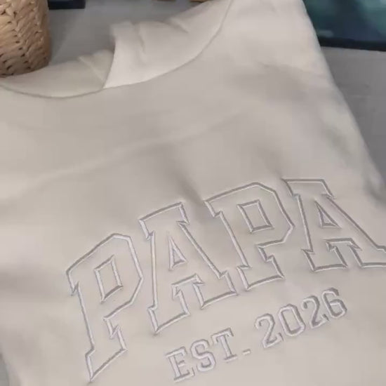 Papa Hoodie, bestickter Hoodie , Geschenk zum Vatertag zur Geburt oder zum Geburtstag